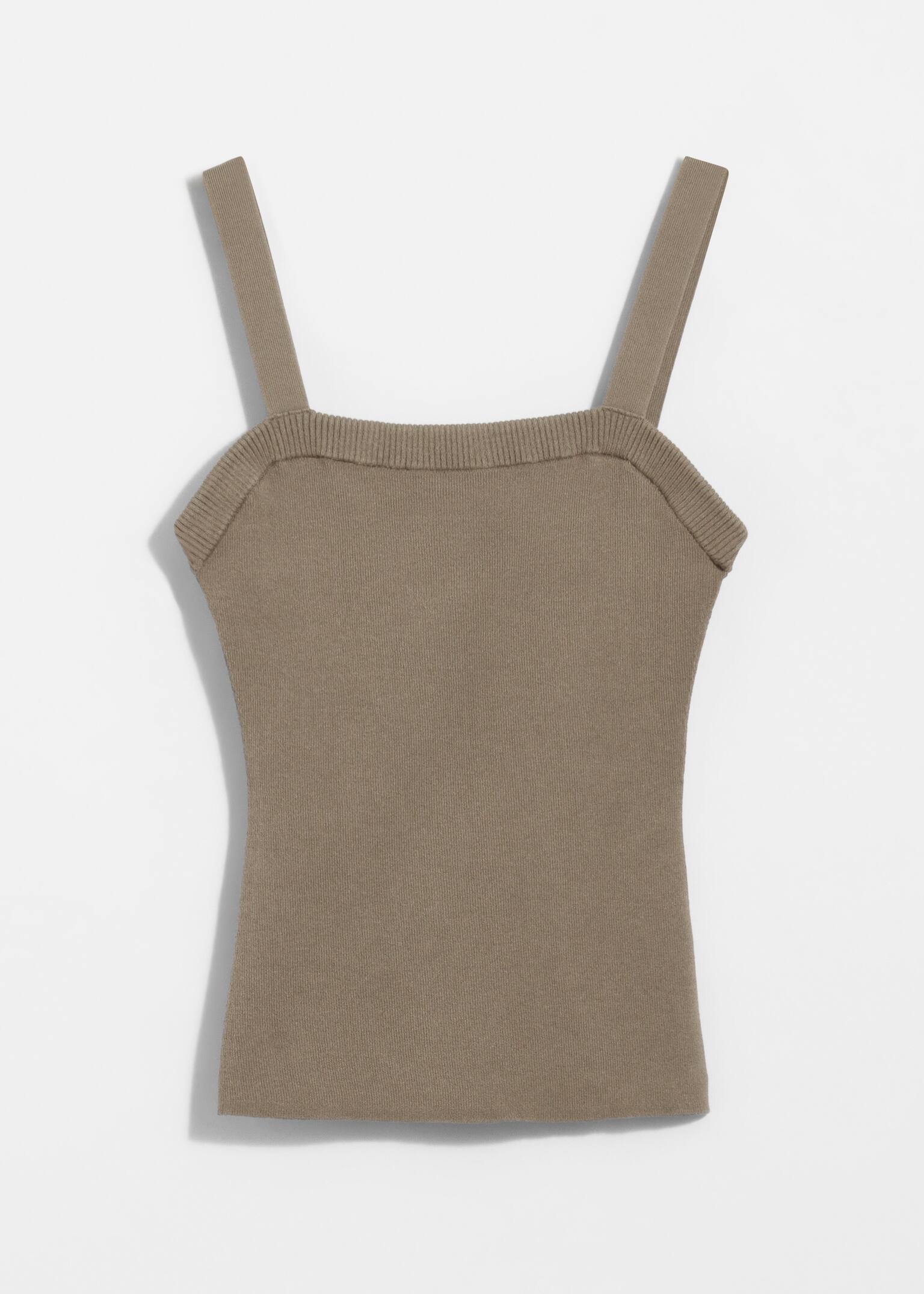 Square-Neck Knit Top - Mole - 1