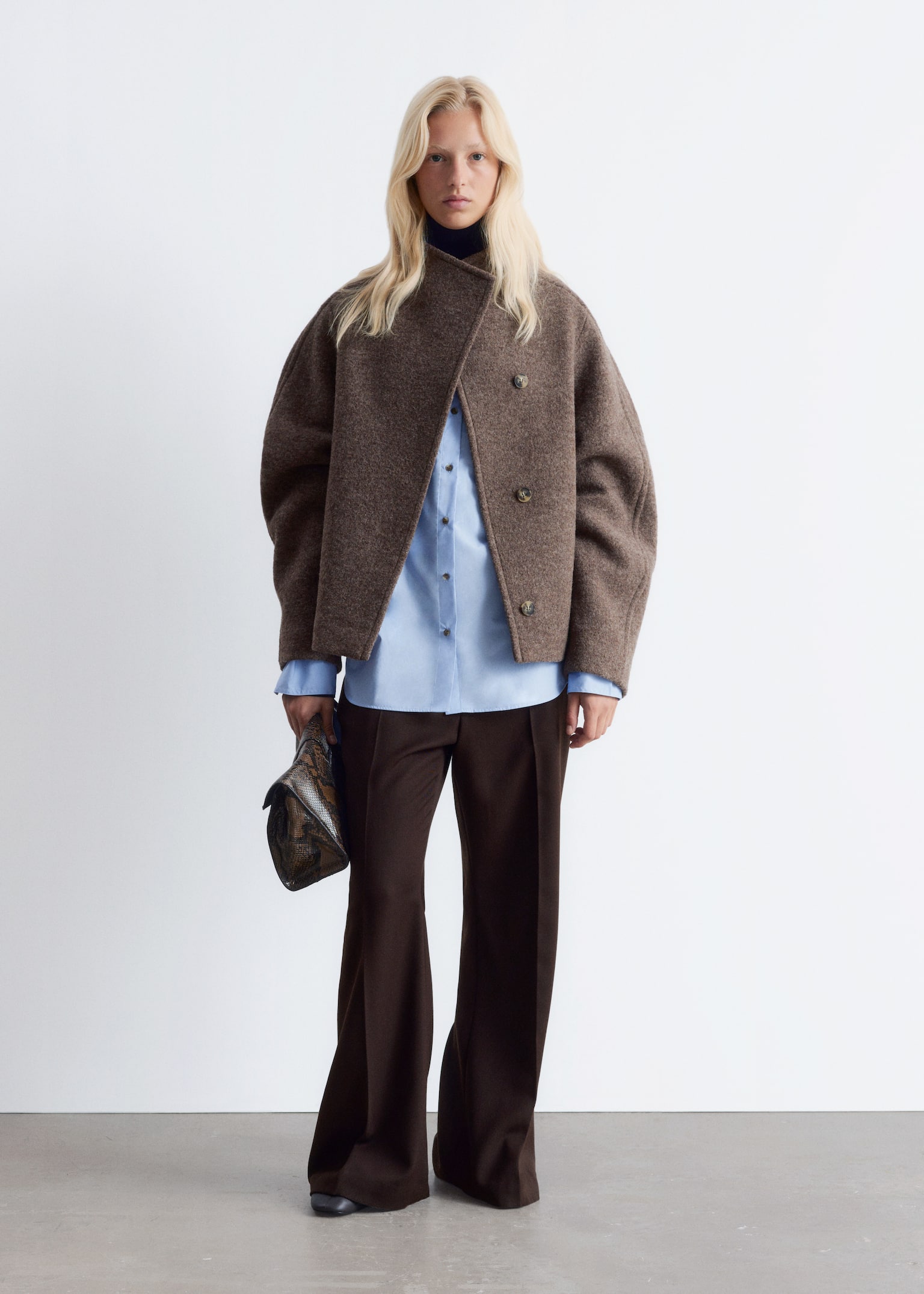 Asymmetric Wool Jacket - Mole