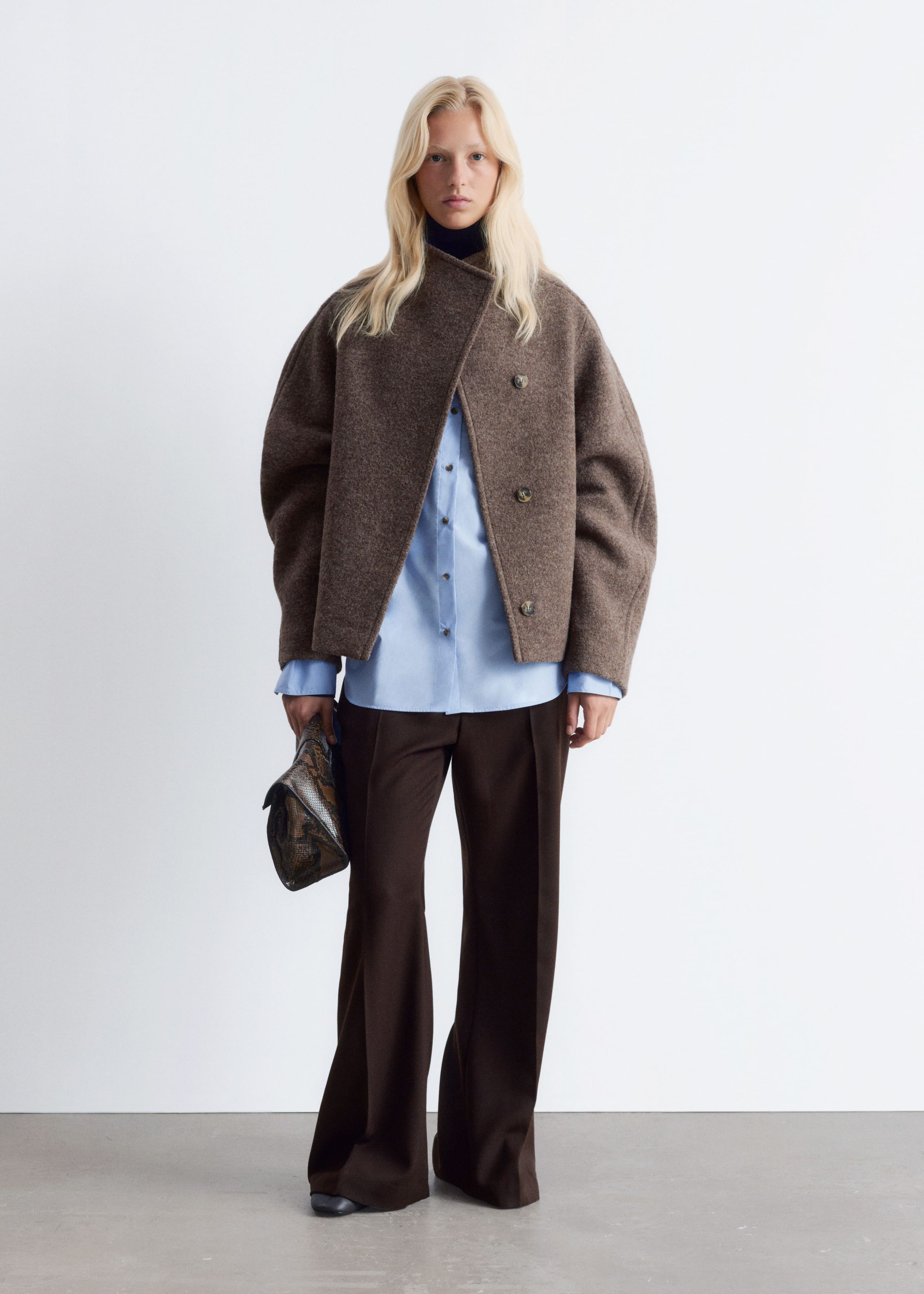 Image of Asymmetric Wool Jacket