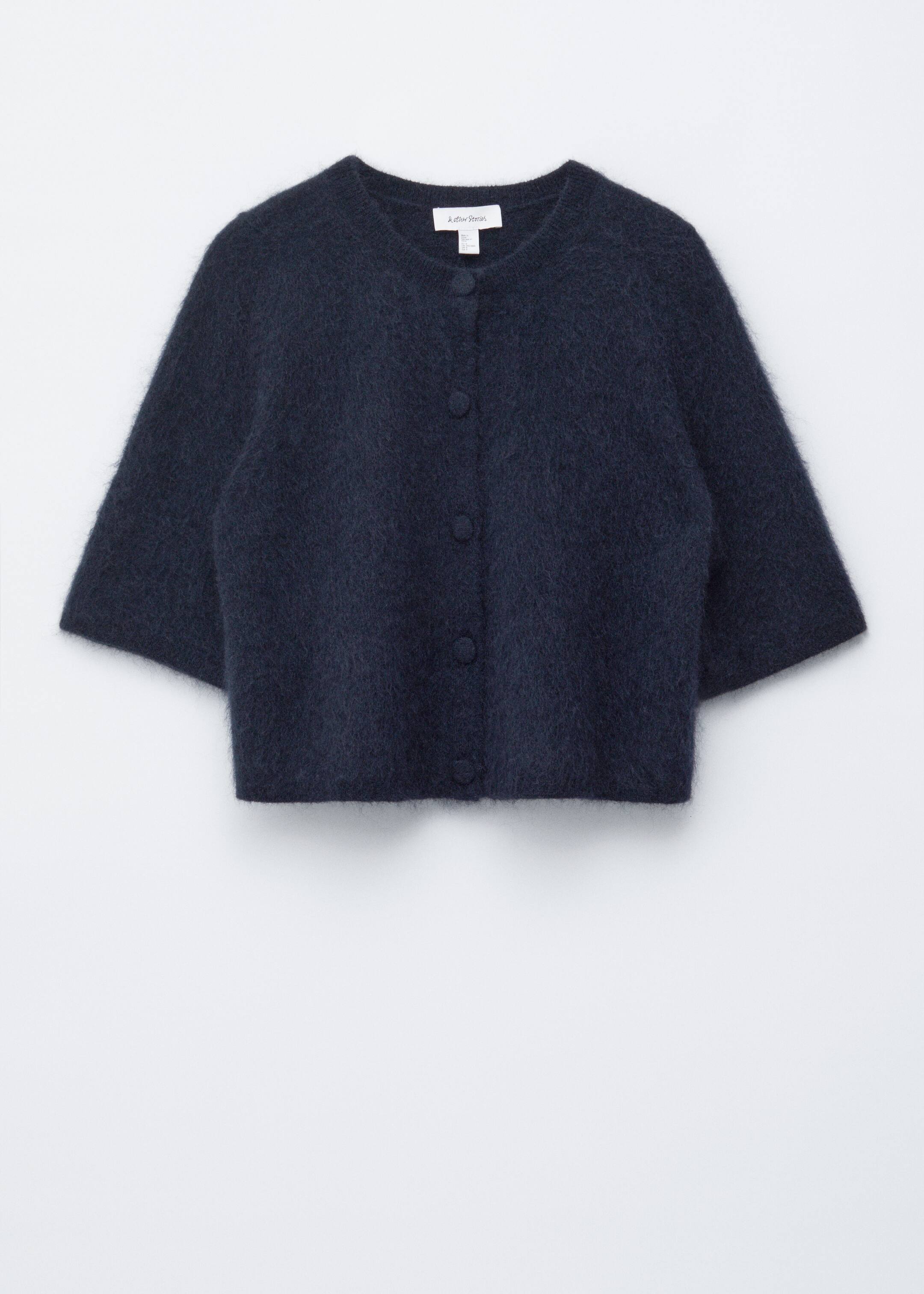Grotere afbeelding bekijken: Gebreid vest van een mohairmix - Donkerblauw - DAMES | H&M NL 6