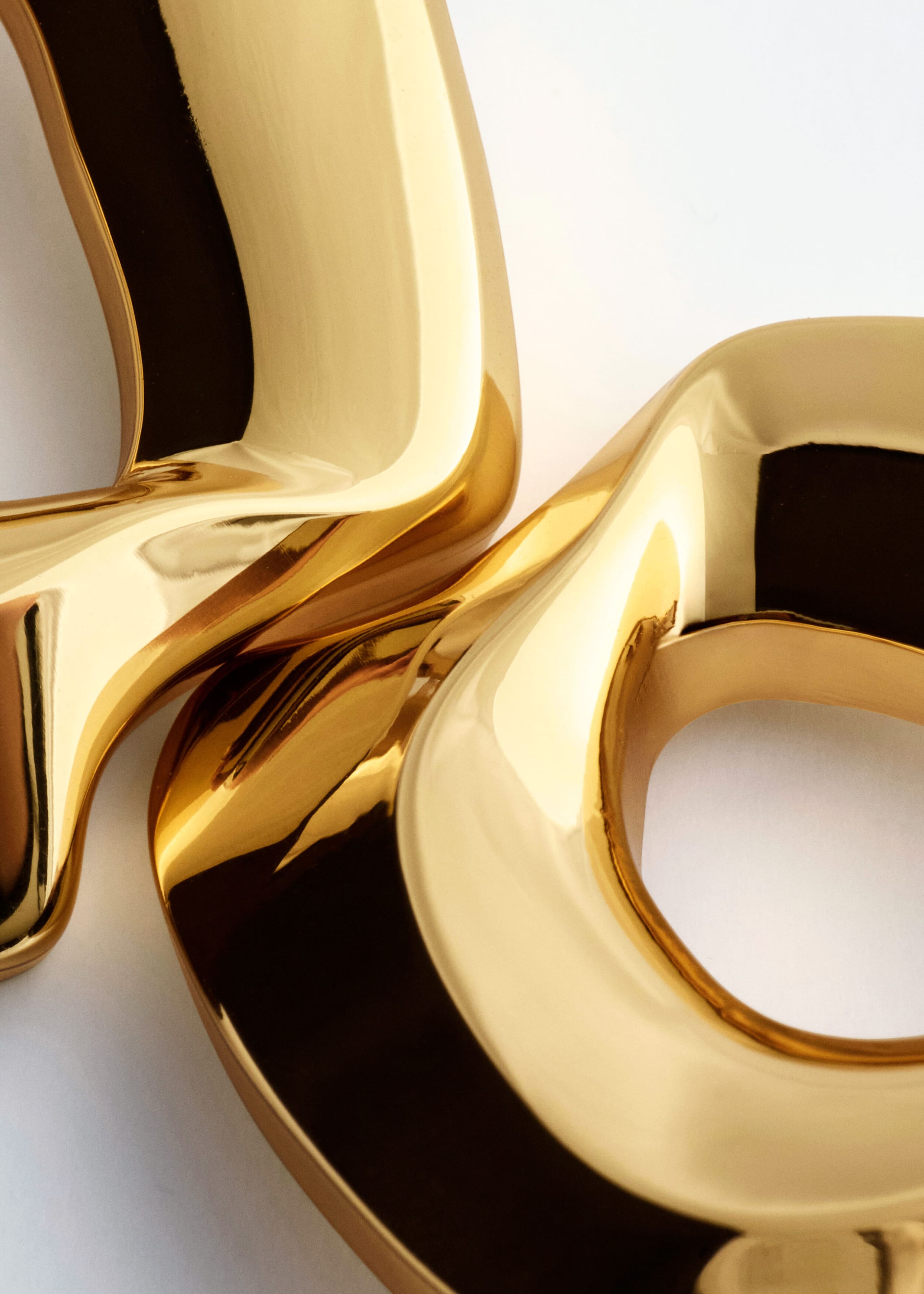 Sculptural Cutout Brass Earrings - {{variantName}} - Descriptive Detail