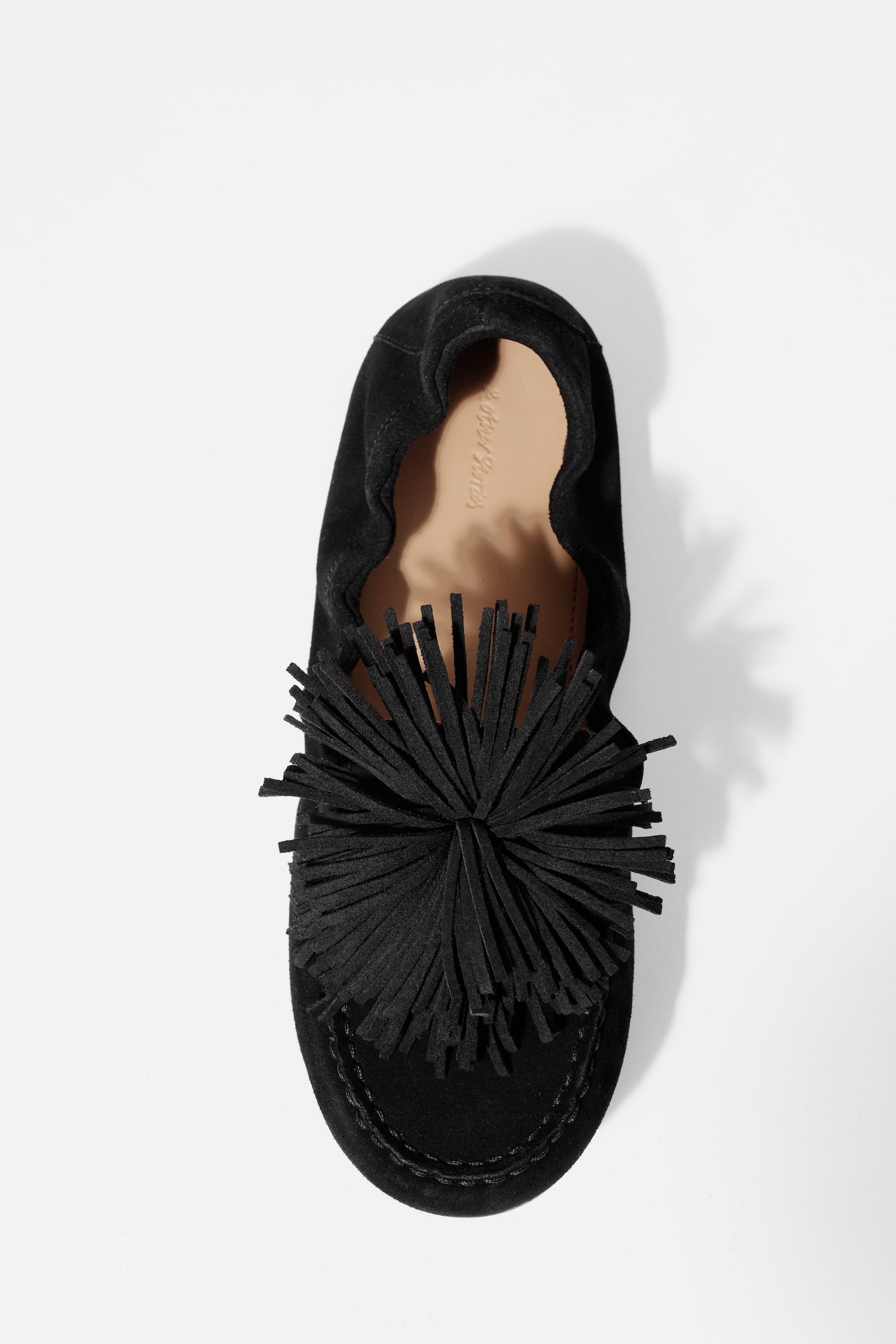 Loafers met pompon - Zwart/Bordeauxrood - 5