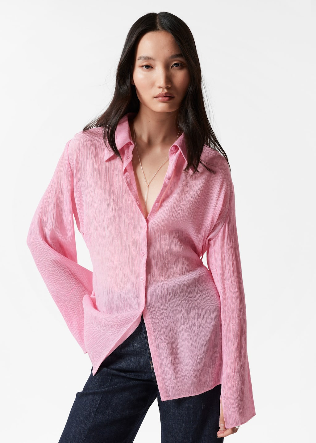 Fitted Shirt - Pink - Lookbook