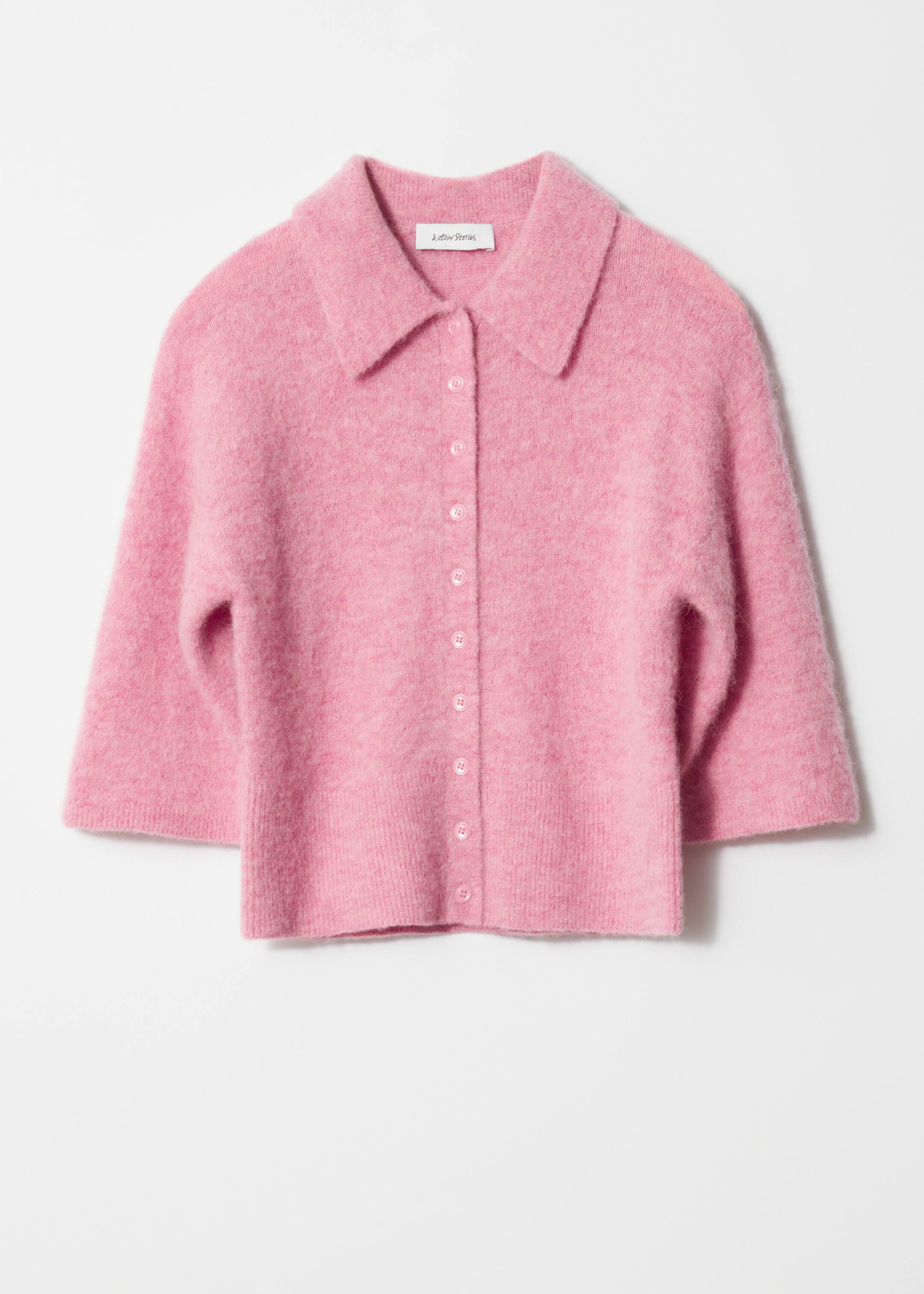 Agrandir l'image: Cardigan à manches courtes en mélange d’alpaga - Rose - FEMME | H&M FR 1