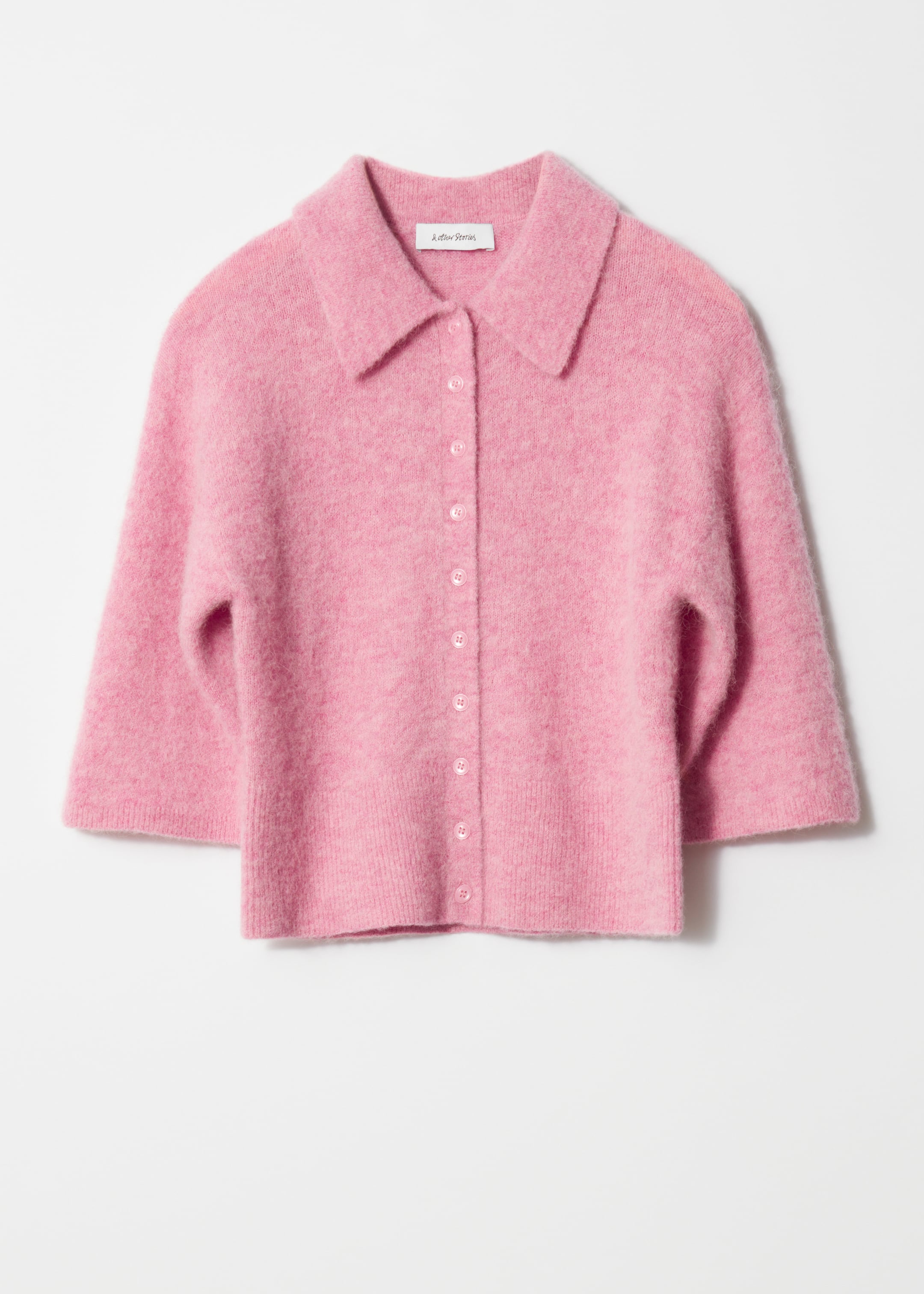 Vis større bilde: Kortermet cardigan alpakkablanding - Rosa - DAME | H&M NO 1