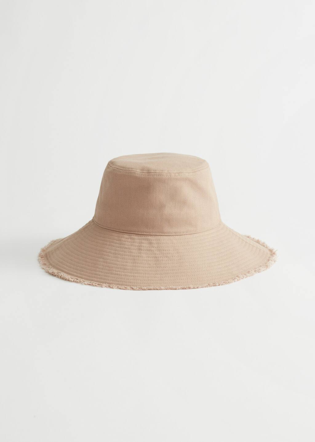 Raw Edge Cotton Bucket Hat - Beige - Bodegón