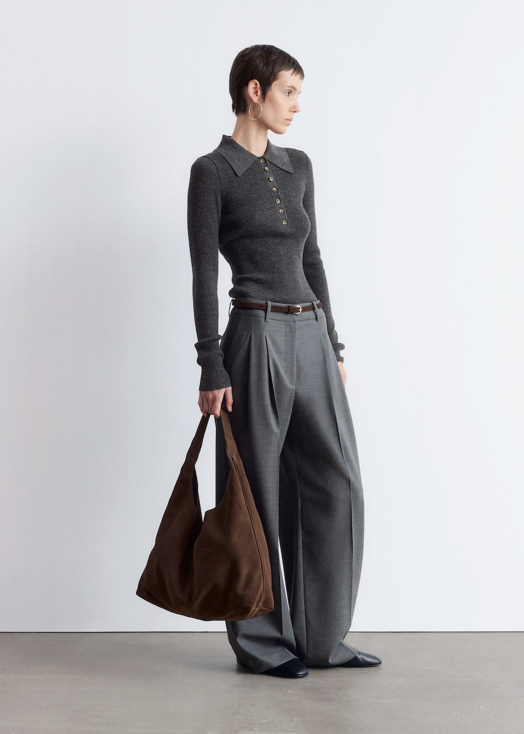 Image of Large Suede Tote Bag