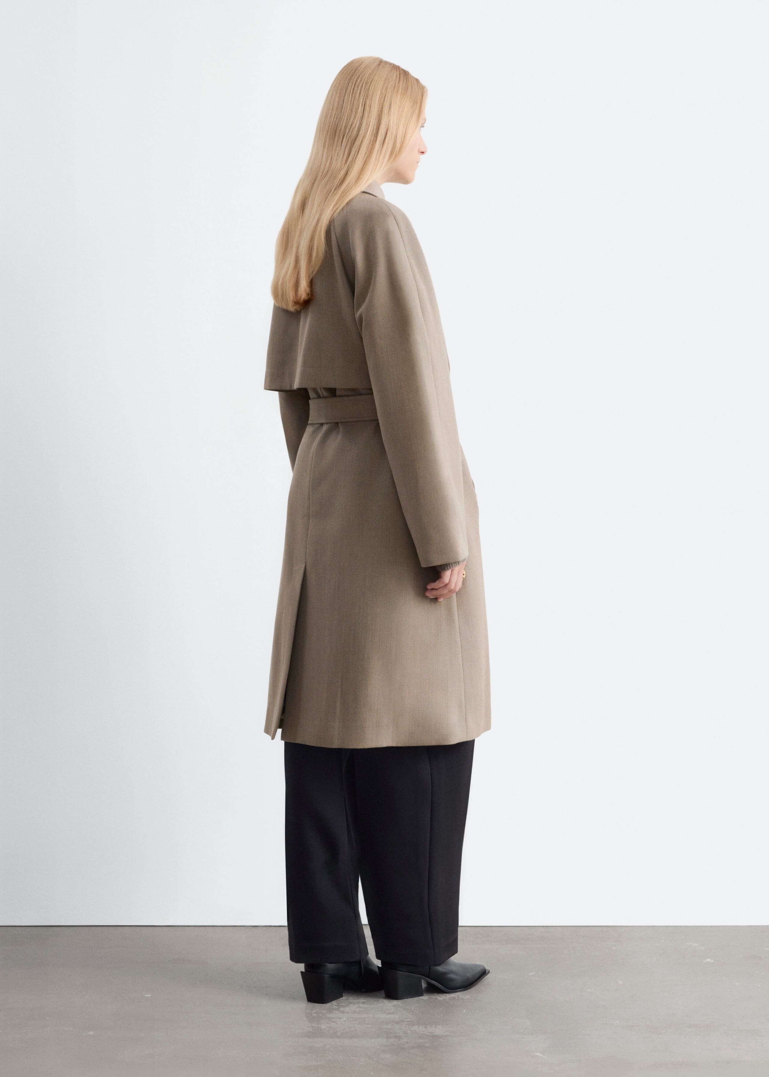 Tie-Belt Wool Trench Coat - Mole - Still Life