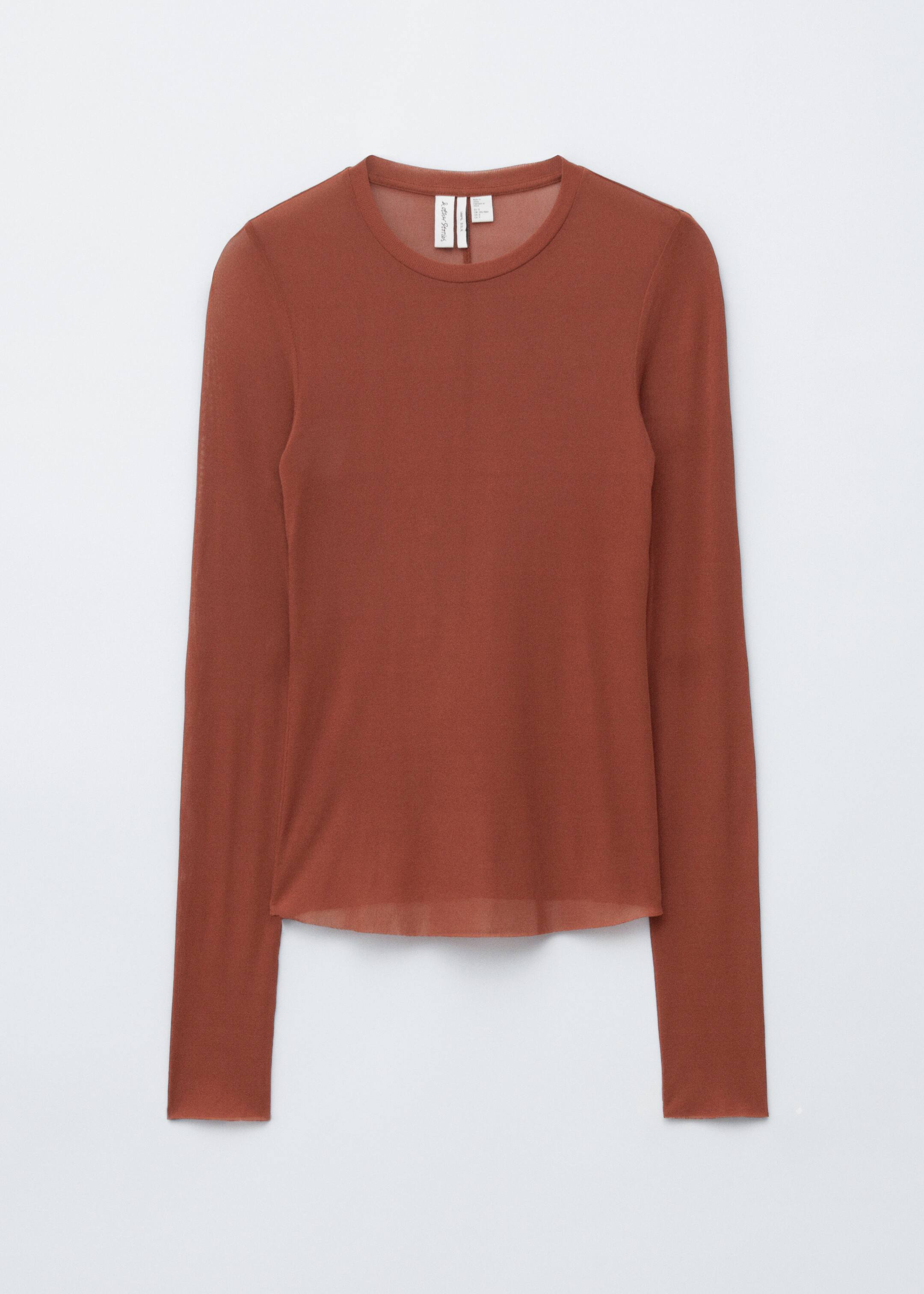 Vezi imaginea mai mare: Sheer Silk Top - Maro Ruginiu - FEMEI | H&M RO 4