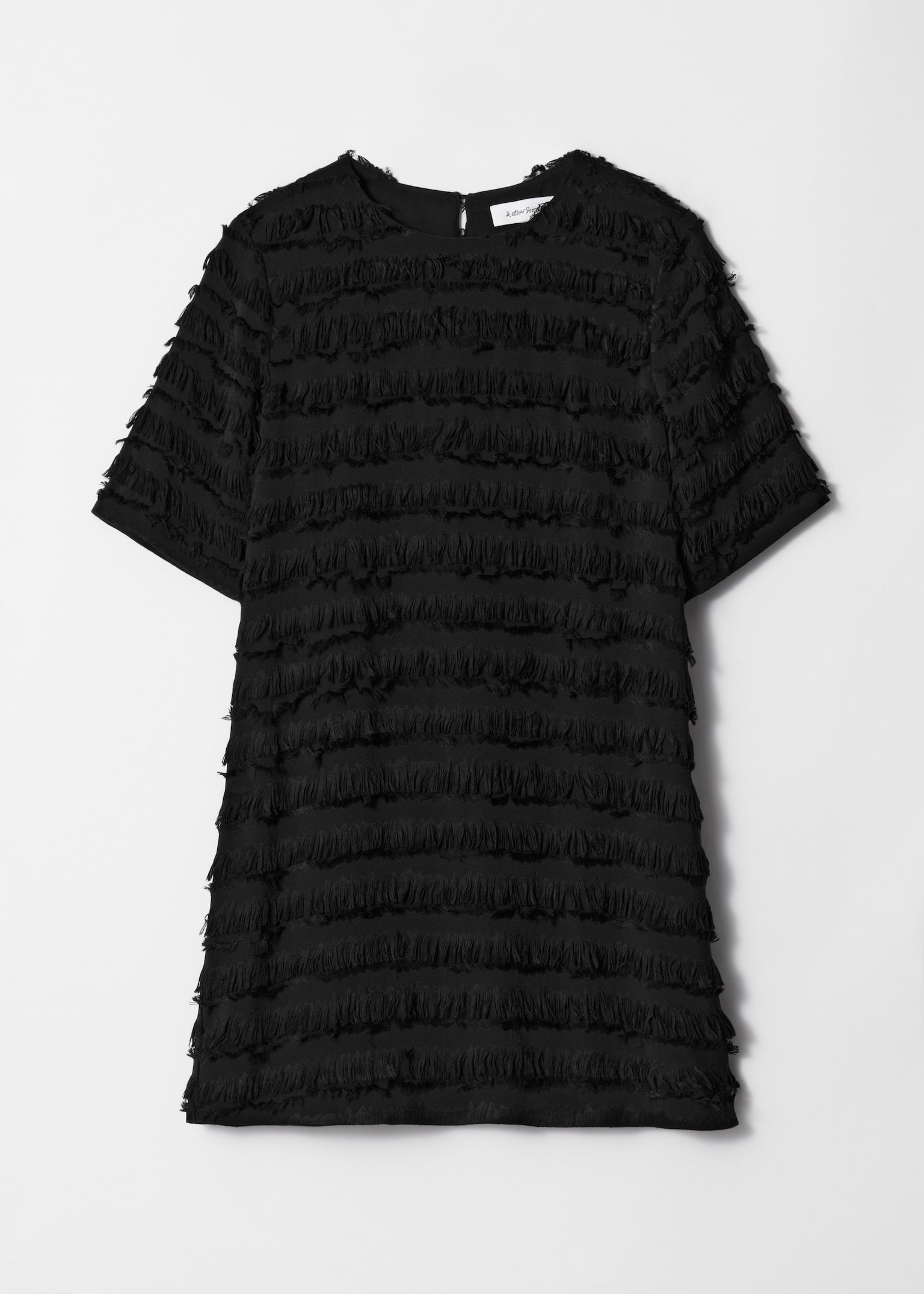 Robe courte à franges - Noir