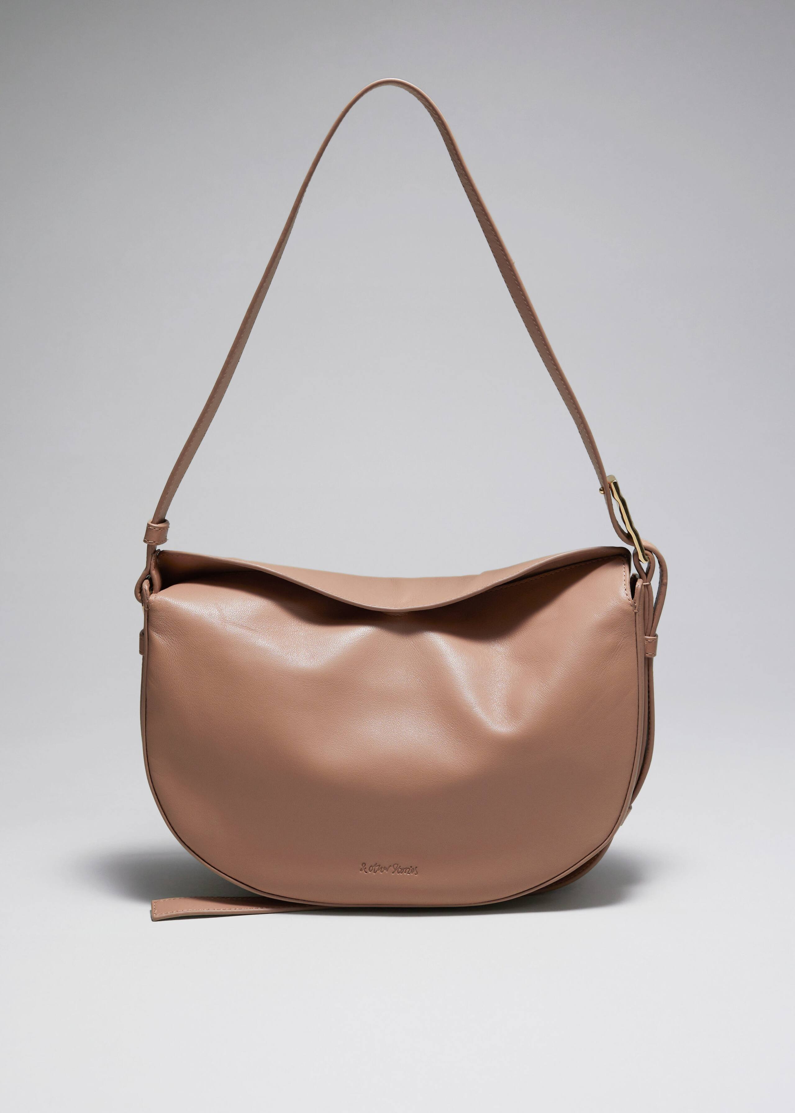 Borsa a spalla in pelle - Beige - Natura morta