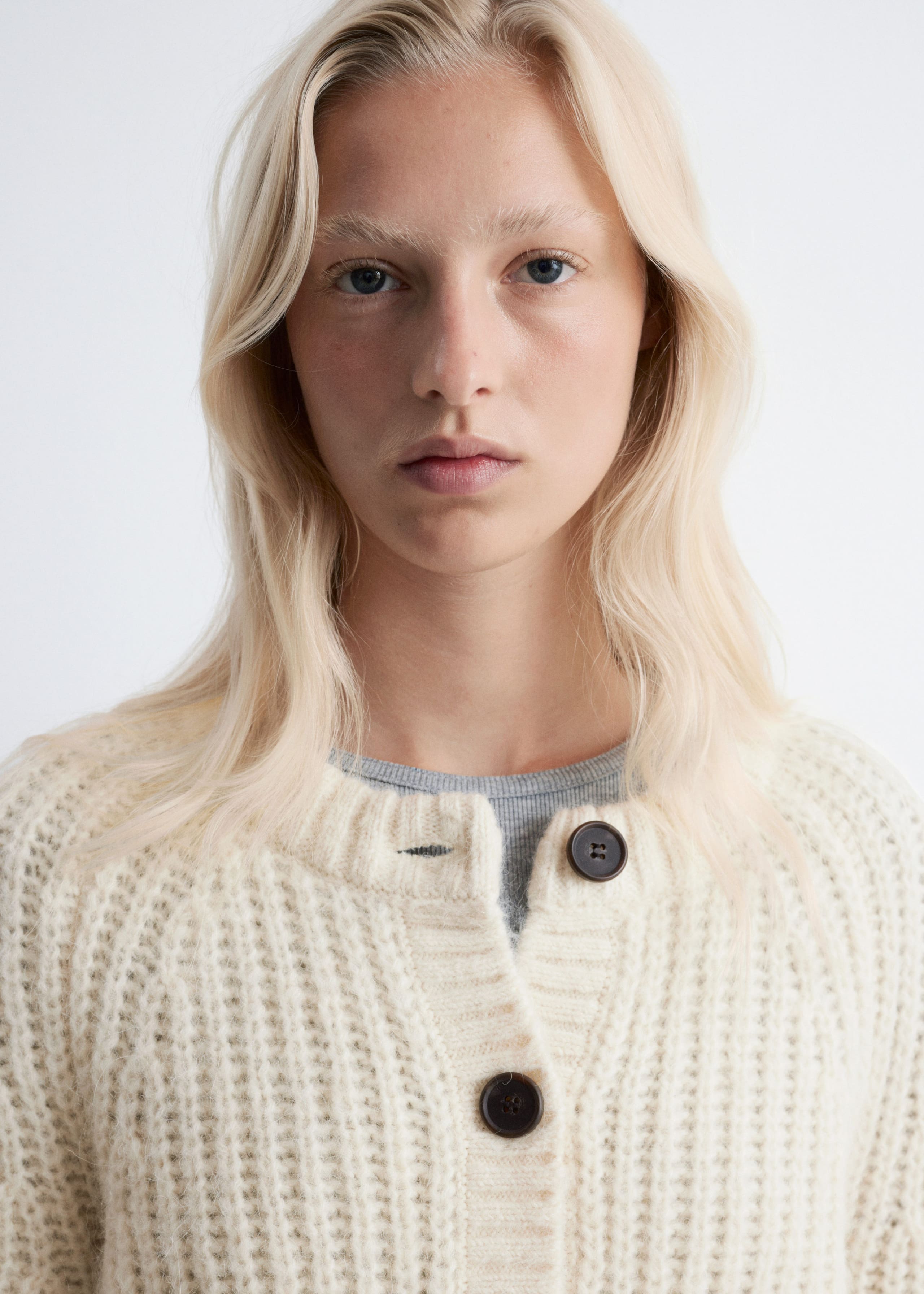 Image of Balloon-Sleeve Cardigan