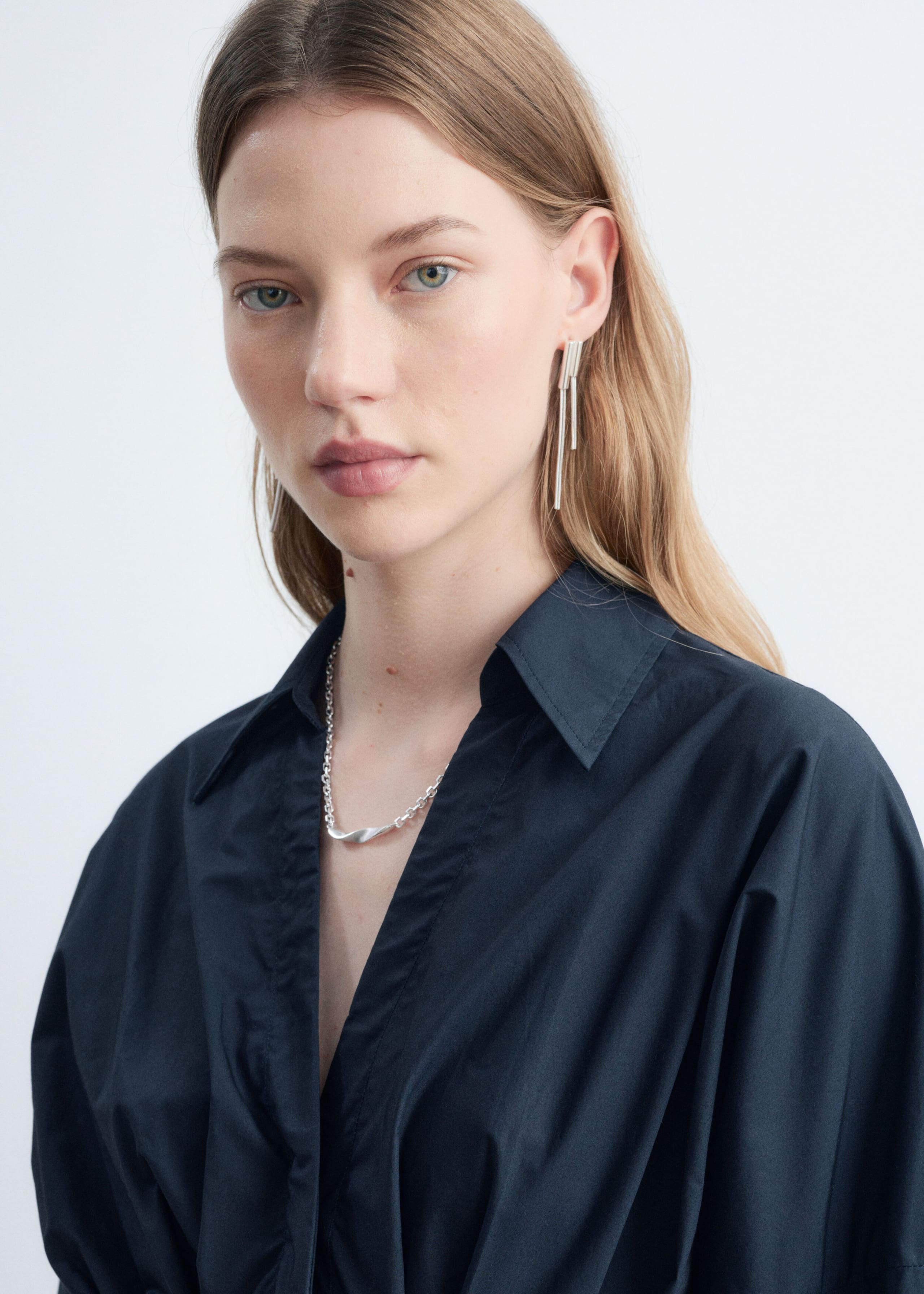 Fitted-Waist Cotton Shirt - White - Lookbook