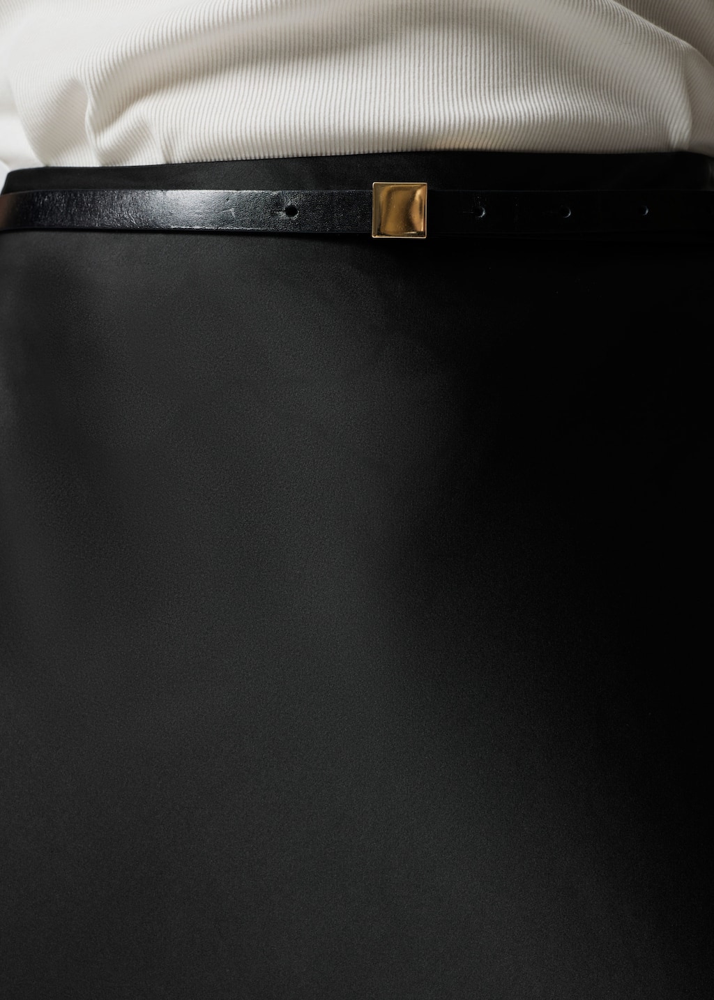 Image of Jupe longue en satin