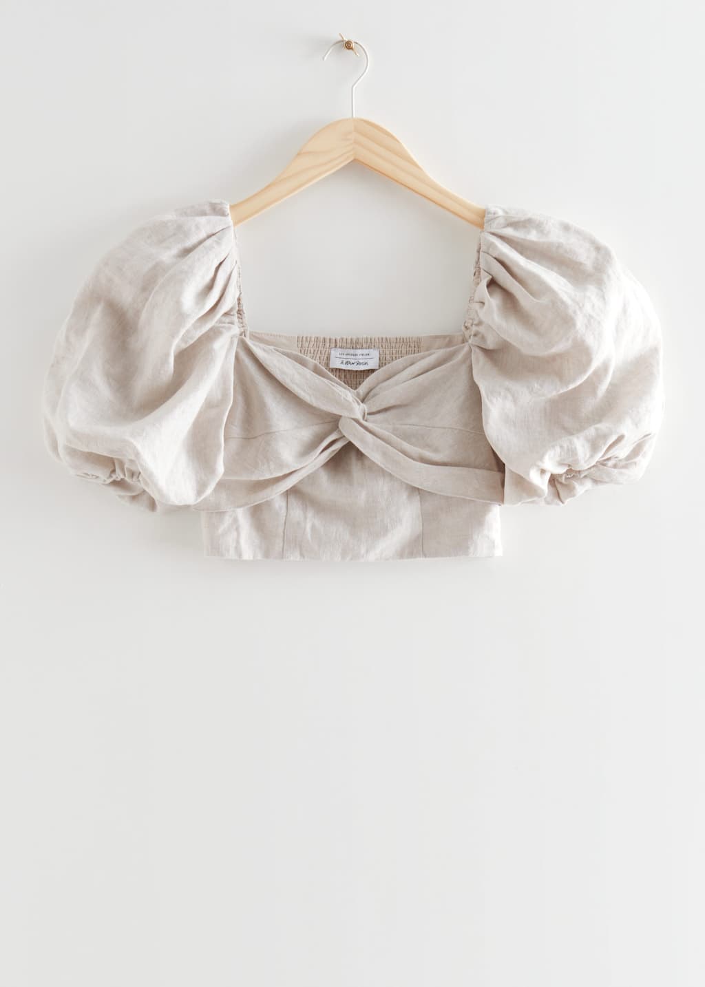 PuffSleeveCropTop - Beige - Bodegón