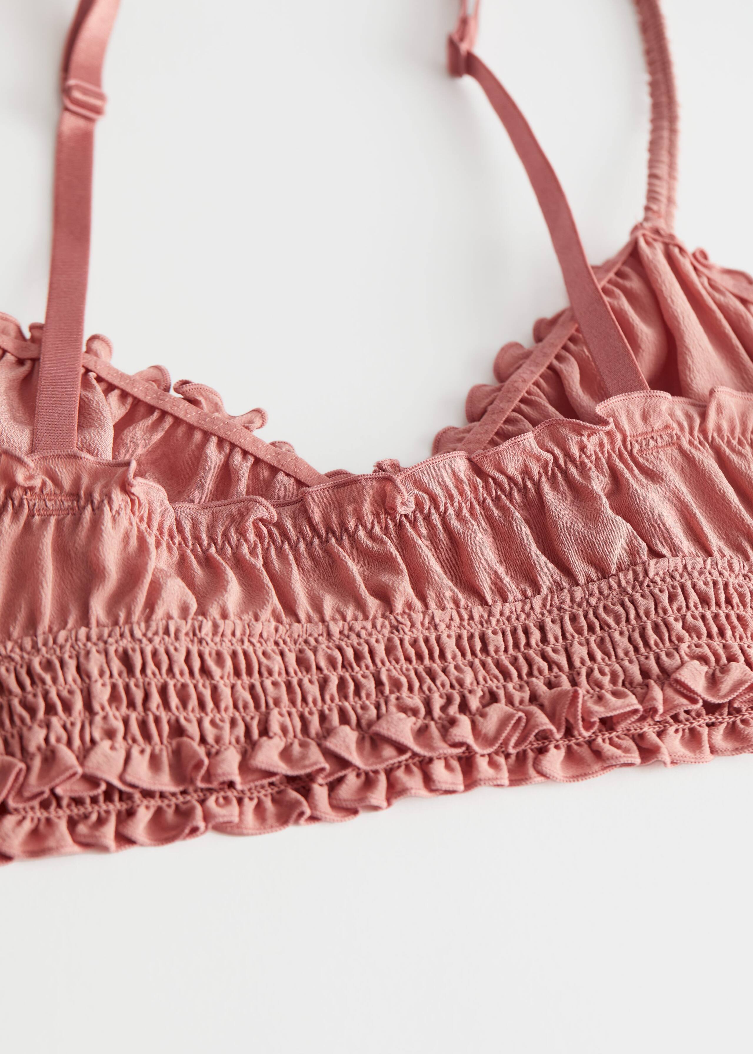 Frilled Silk Soft Bra - {{variantName}} - Descriptive Detail