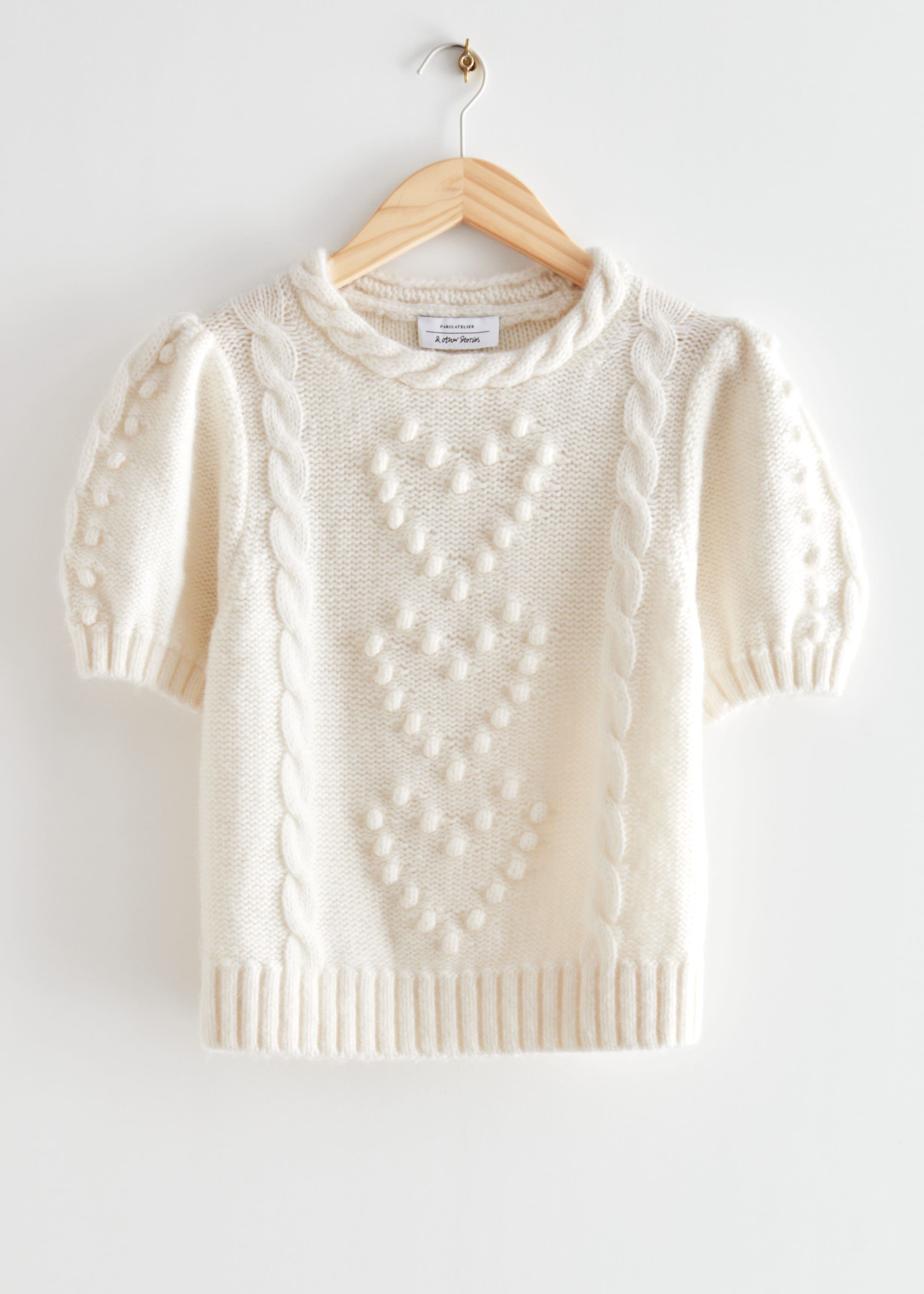 Merino Cable Knit Sweater - Cream - Bodegón