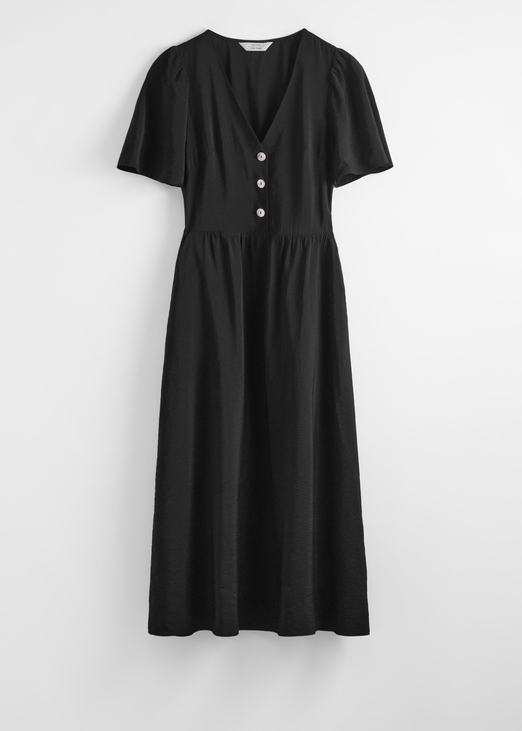 Agrandir l'image: Robe midi à manches volantées - Noir - FEMME | H&M FR 2