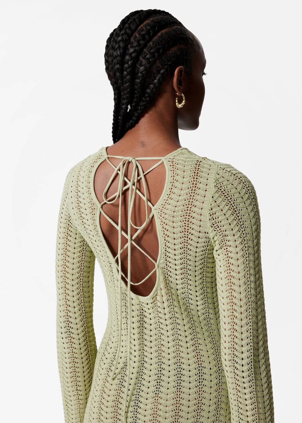 Image of Robe midi en maille pointelle