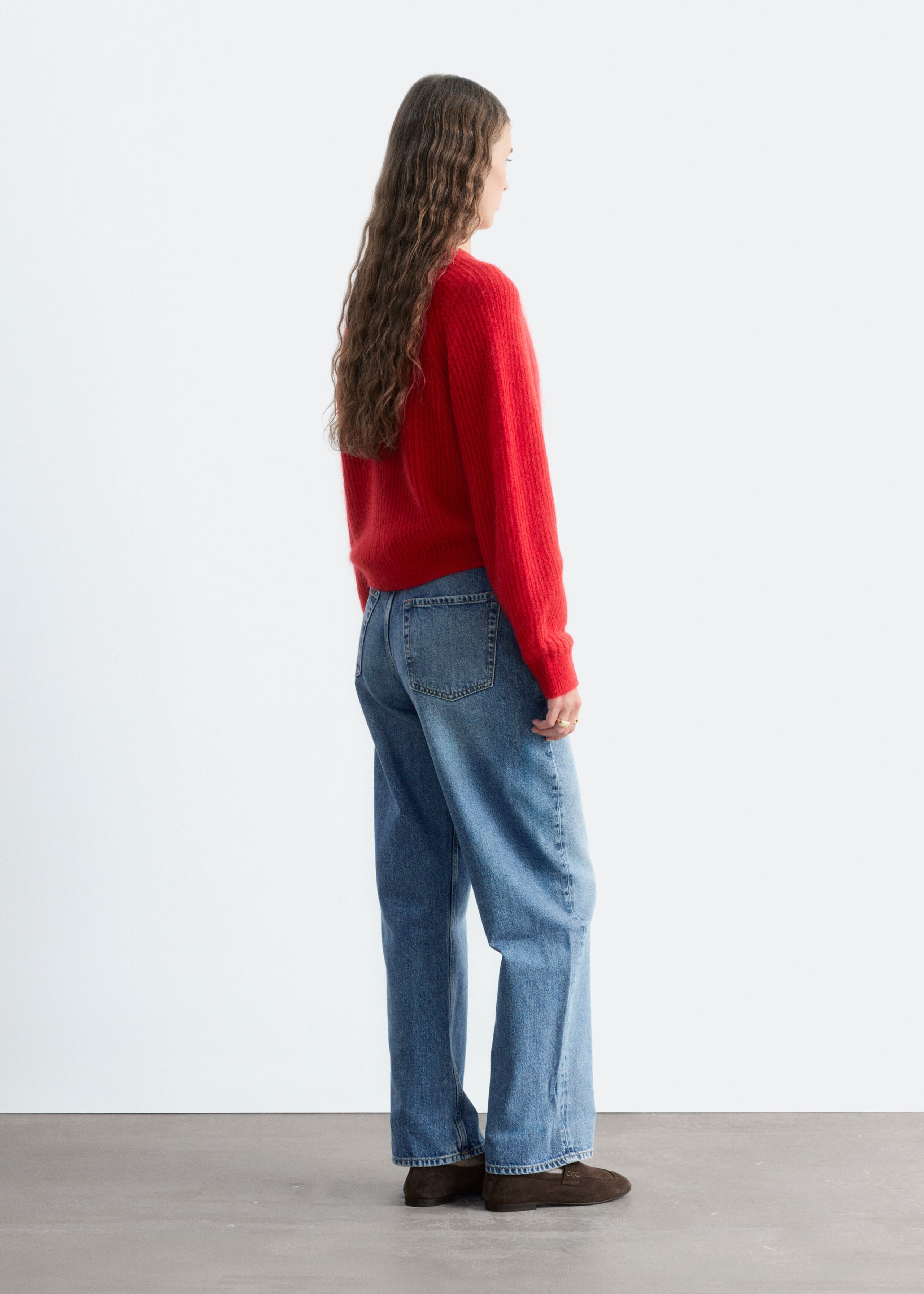 Cárdigan en mezcla de mohair - Topo oscuro - Lookbook