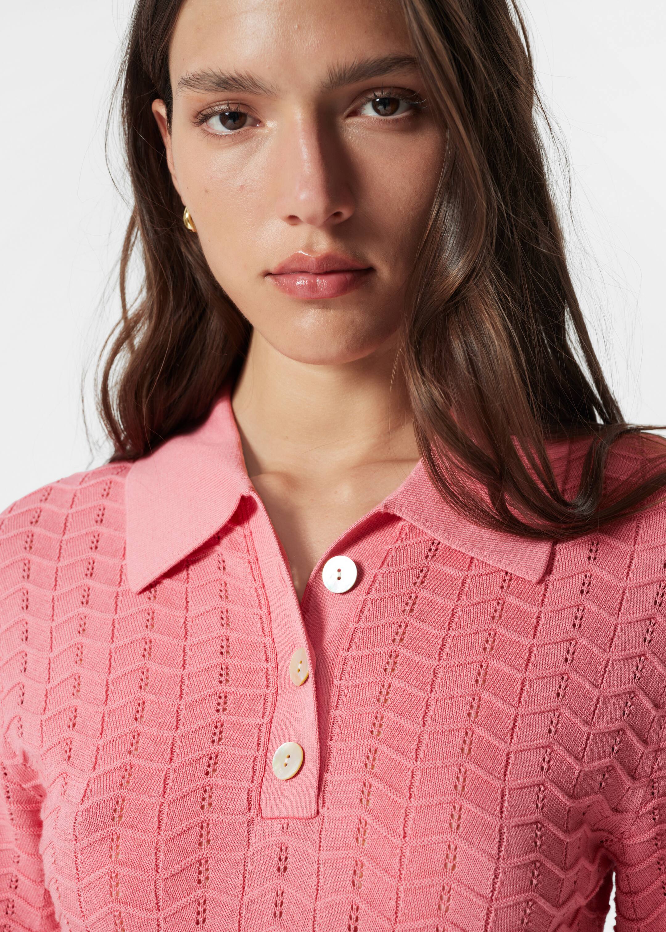 View larger image: Pointelle-Knit Midi Dress - Pink - Ladies | H&M GB 2