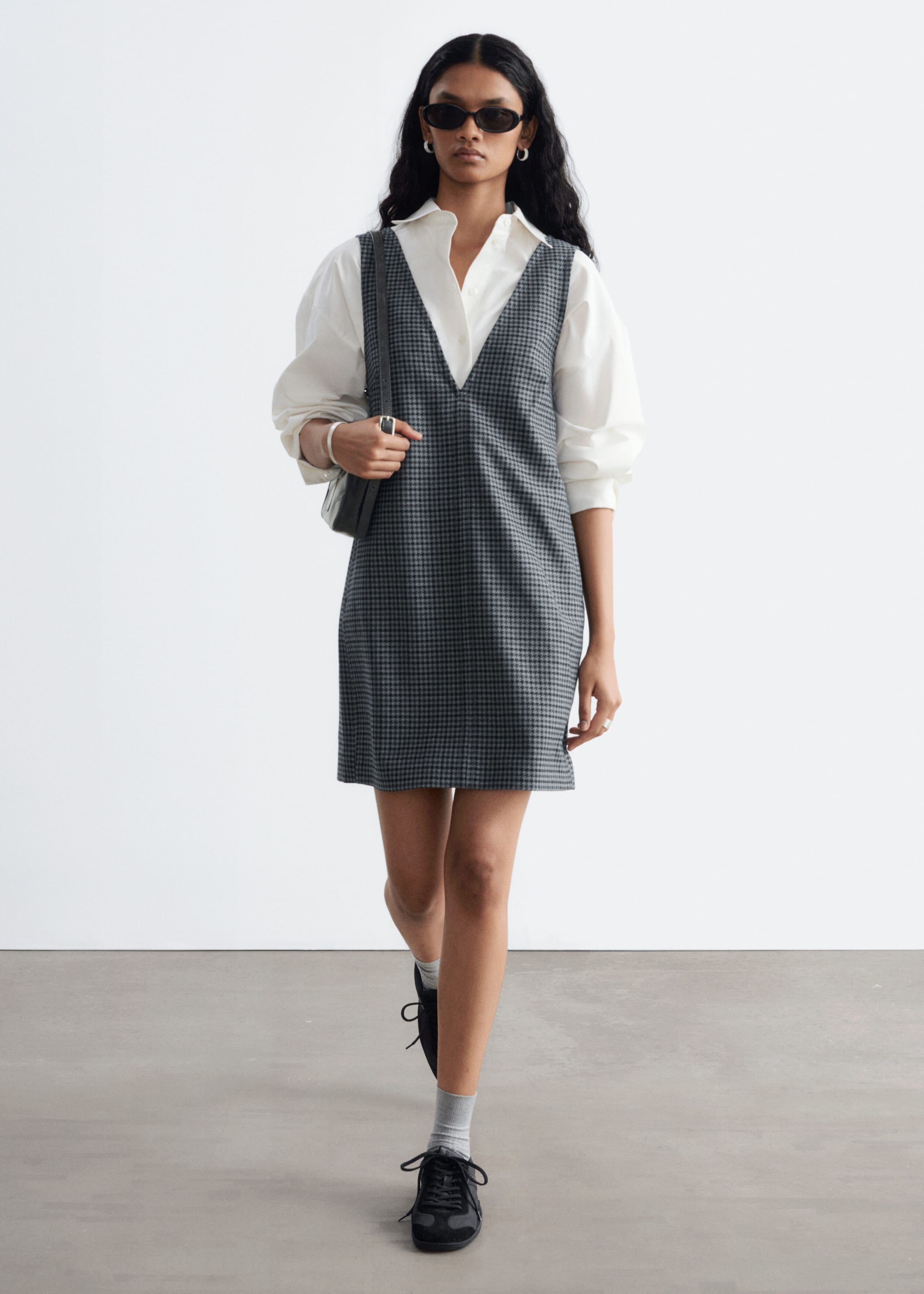 Houndstooth Dress - Grey/Checked - Still Life