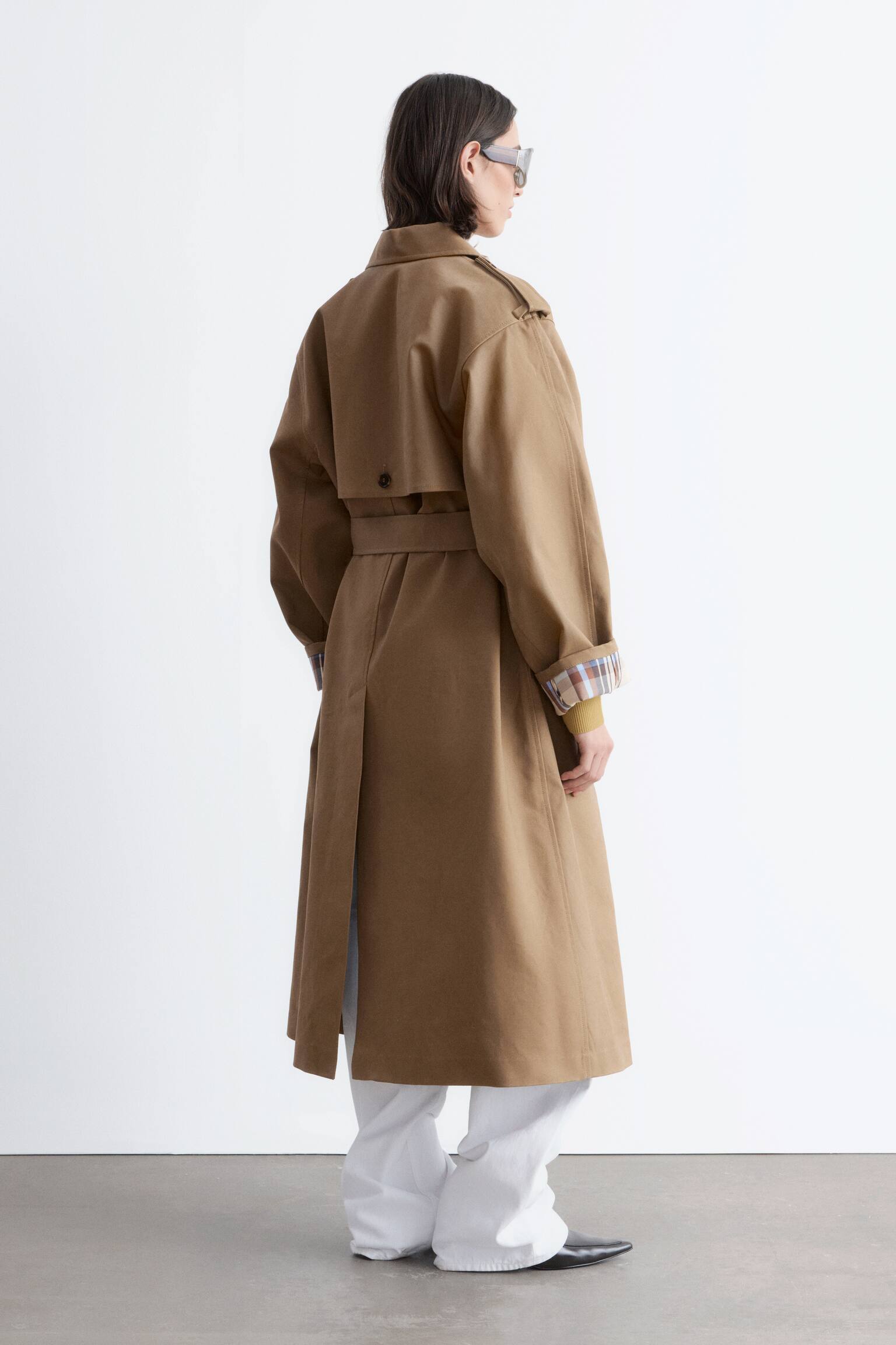 Trenchcoat met ceintuur - Donkerbeige - 7