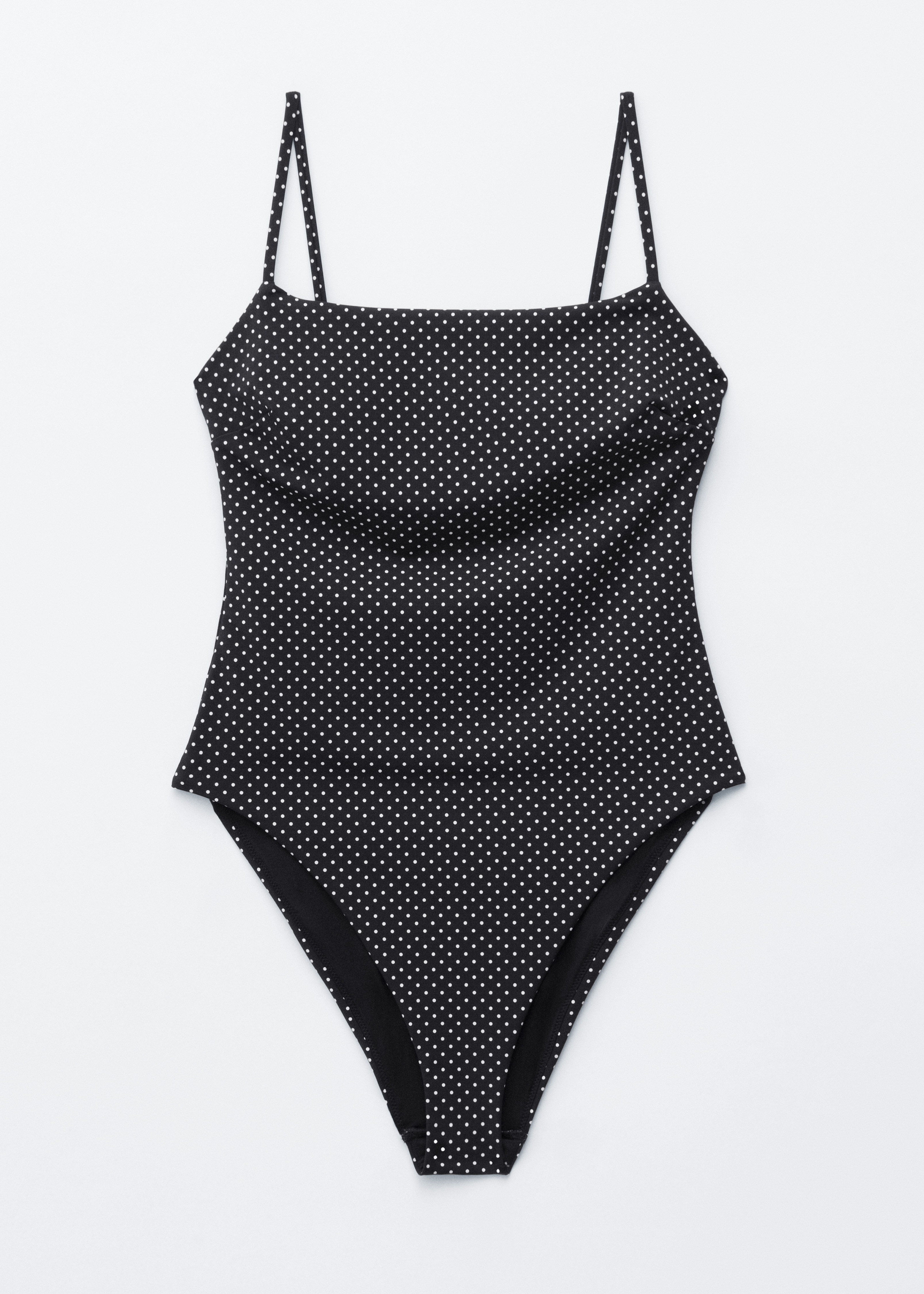 Pöttyös úszódressz - Fekete/pöttyös