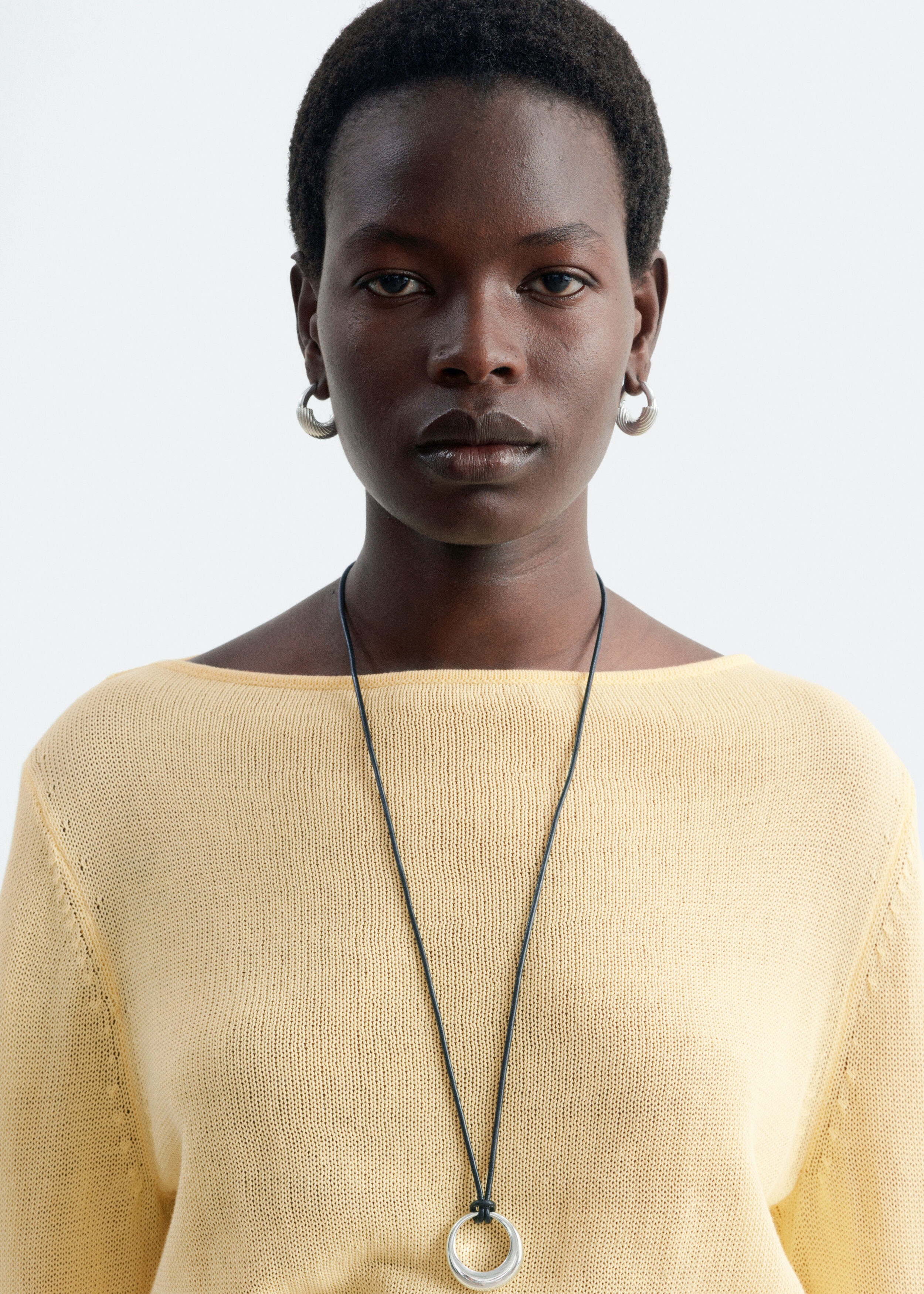 Rolled Edge Boat-Neck Top - Yellow - & Other Stories US