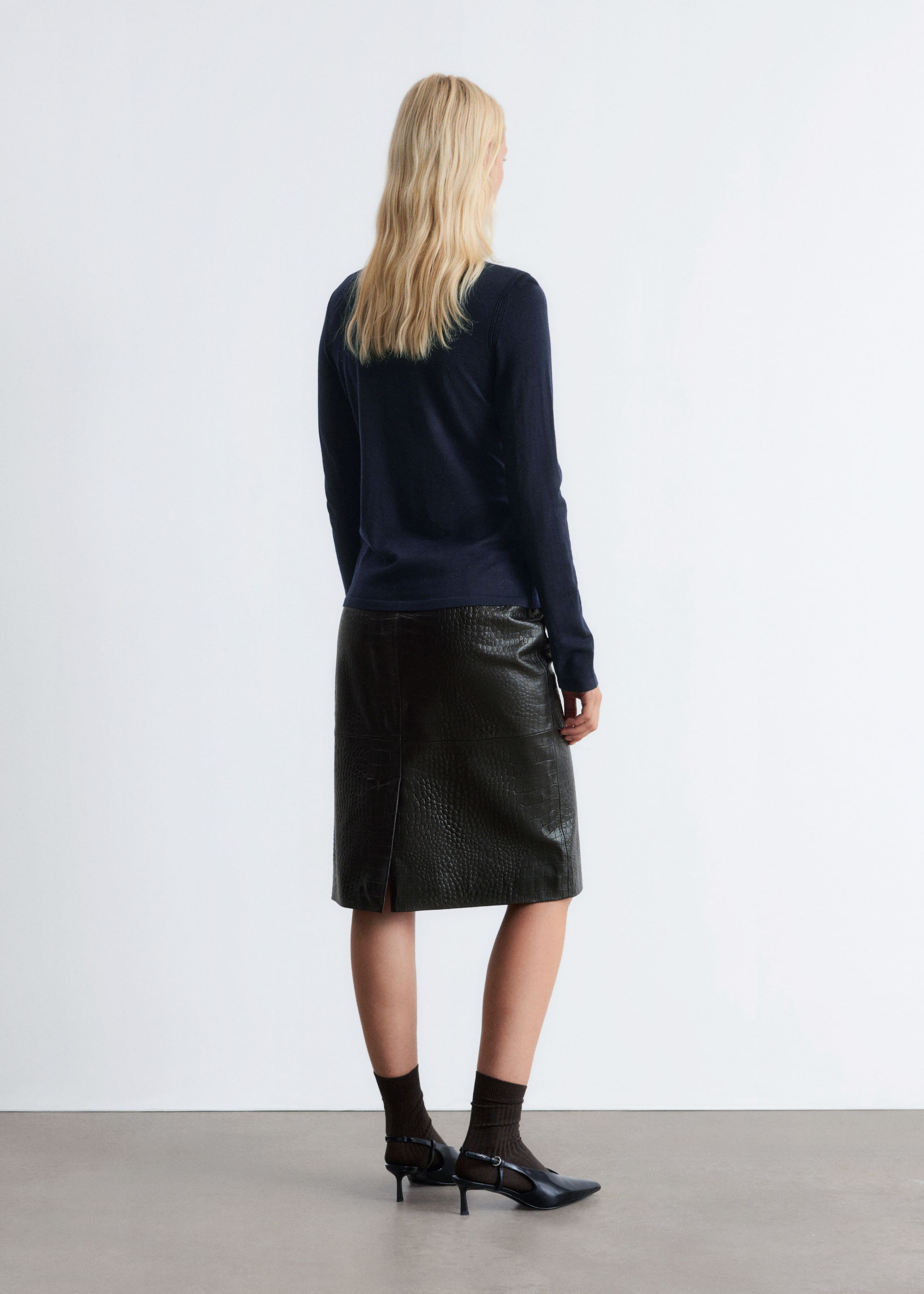Image of Rollkragenpullover aus fein gestrickter Wolle