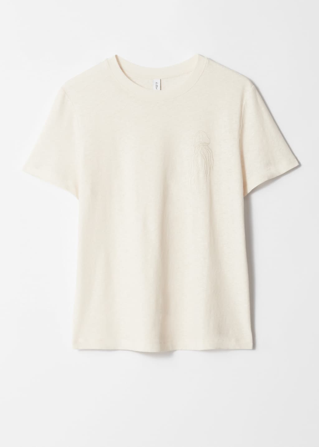 Image of Linen-Blend T-Shirt