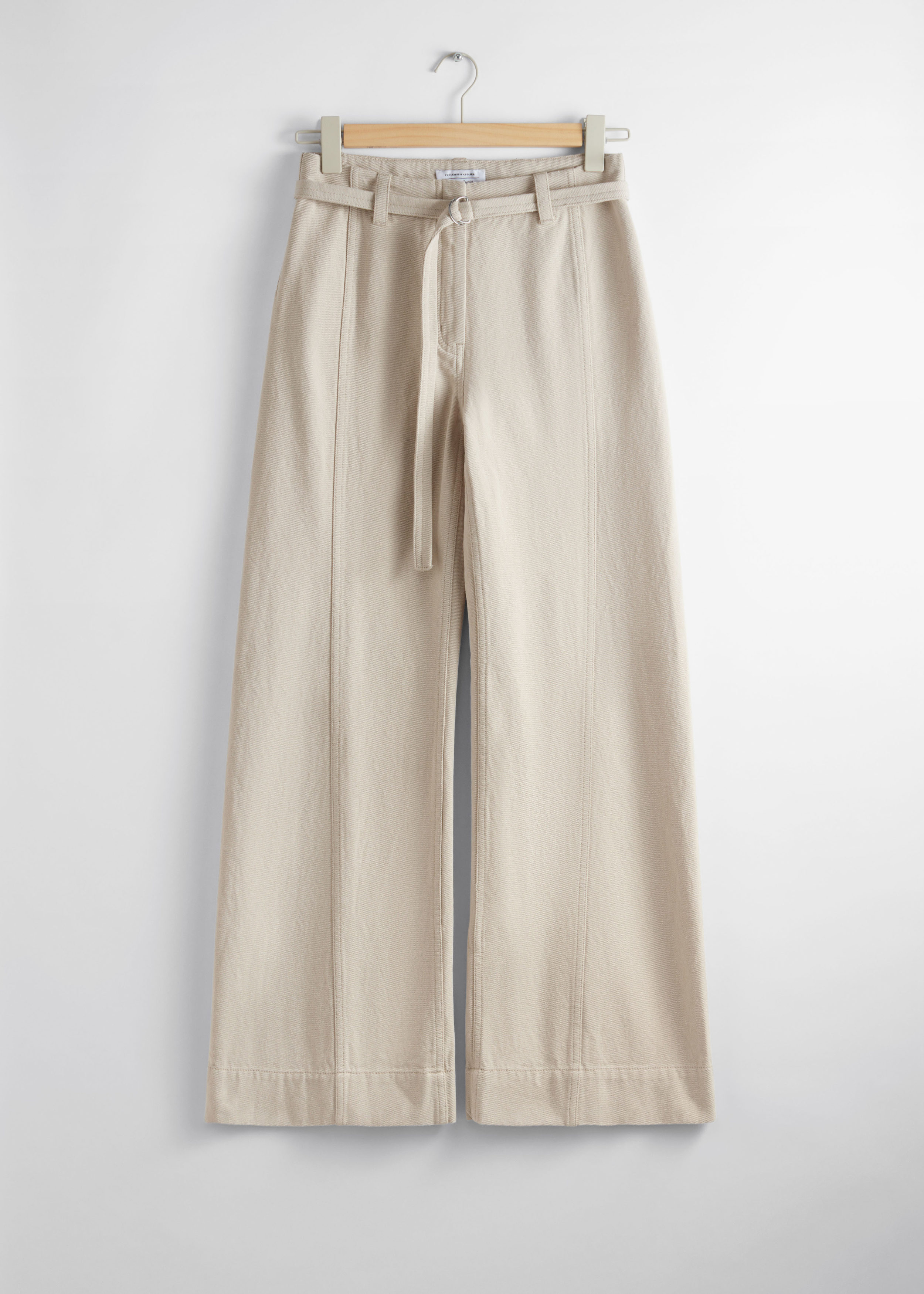 Relaxed Belted Trousers - Ivory - Trousers - & Other Stories US