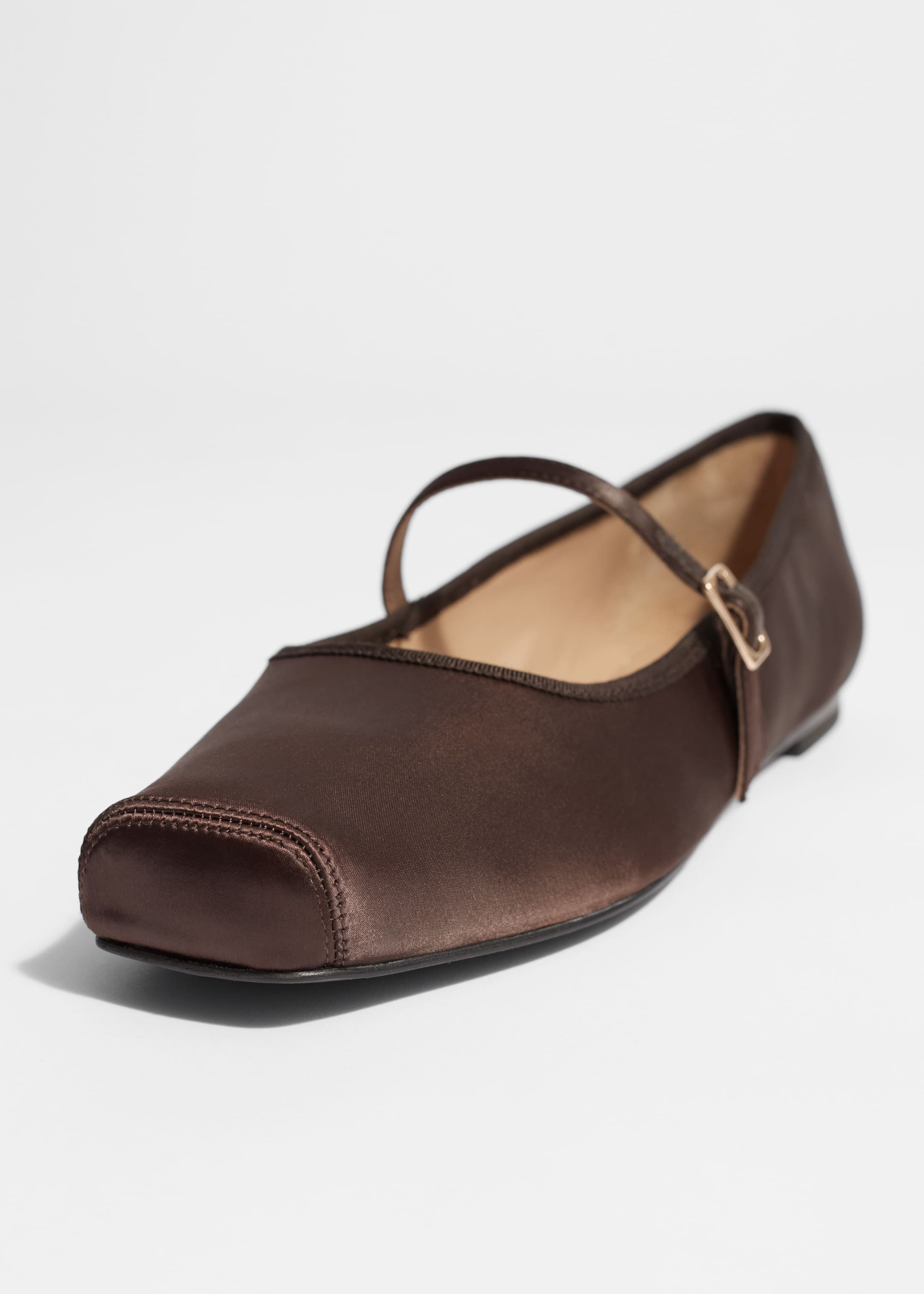 View larger image: Square-Toe Ballet Flats - Brown - Ladies | H&M GB 4