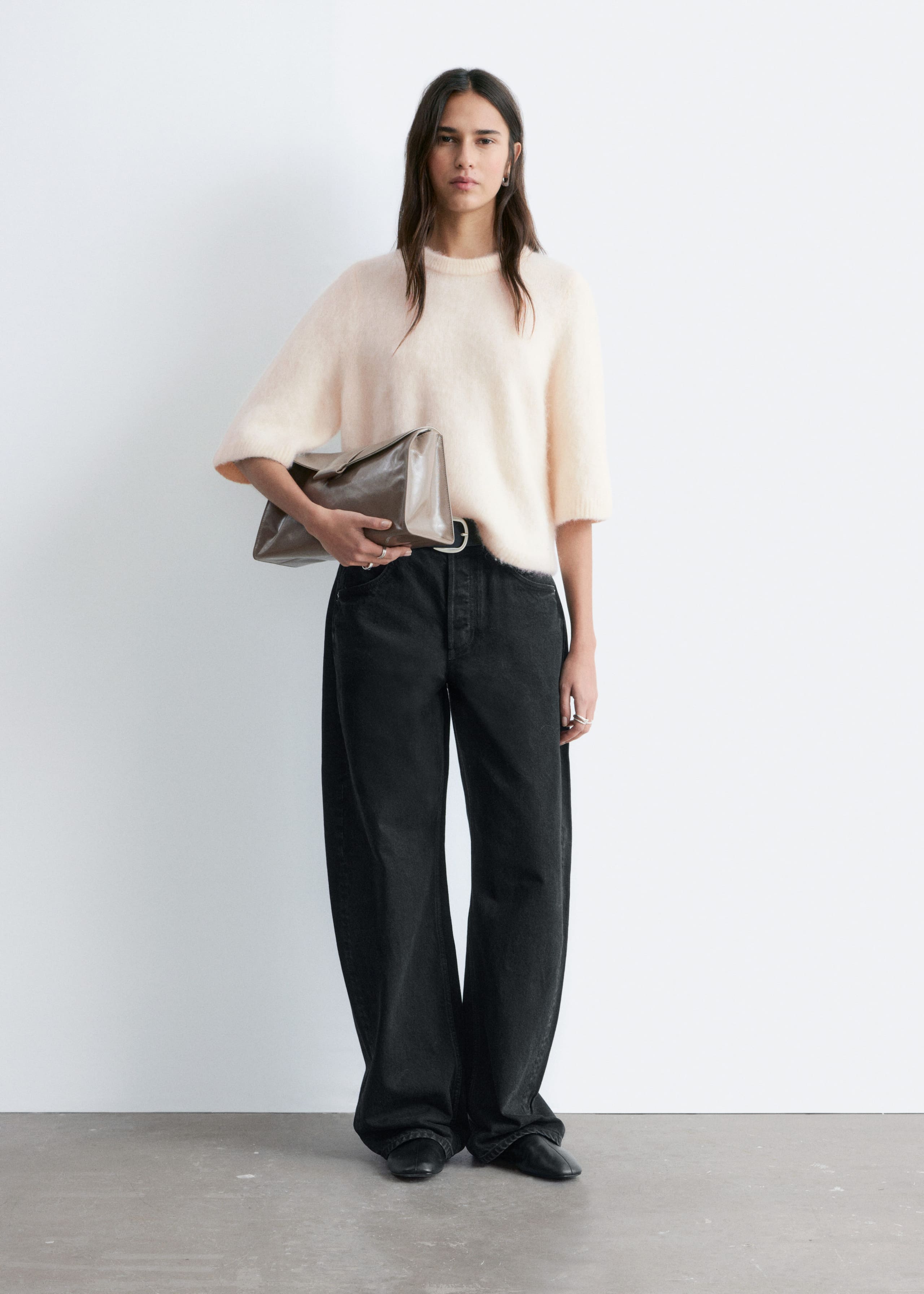 Image of Mohair-Blend Knitted T-shirt