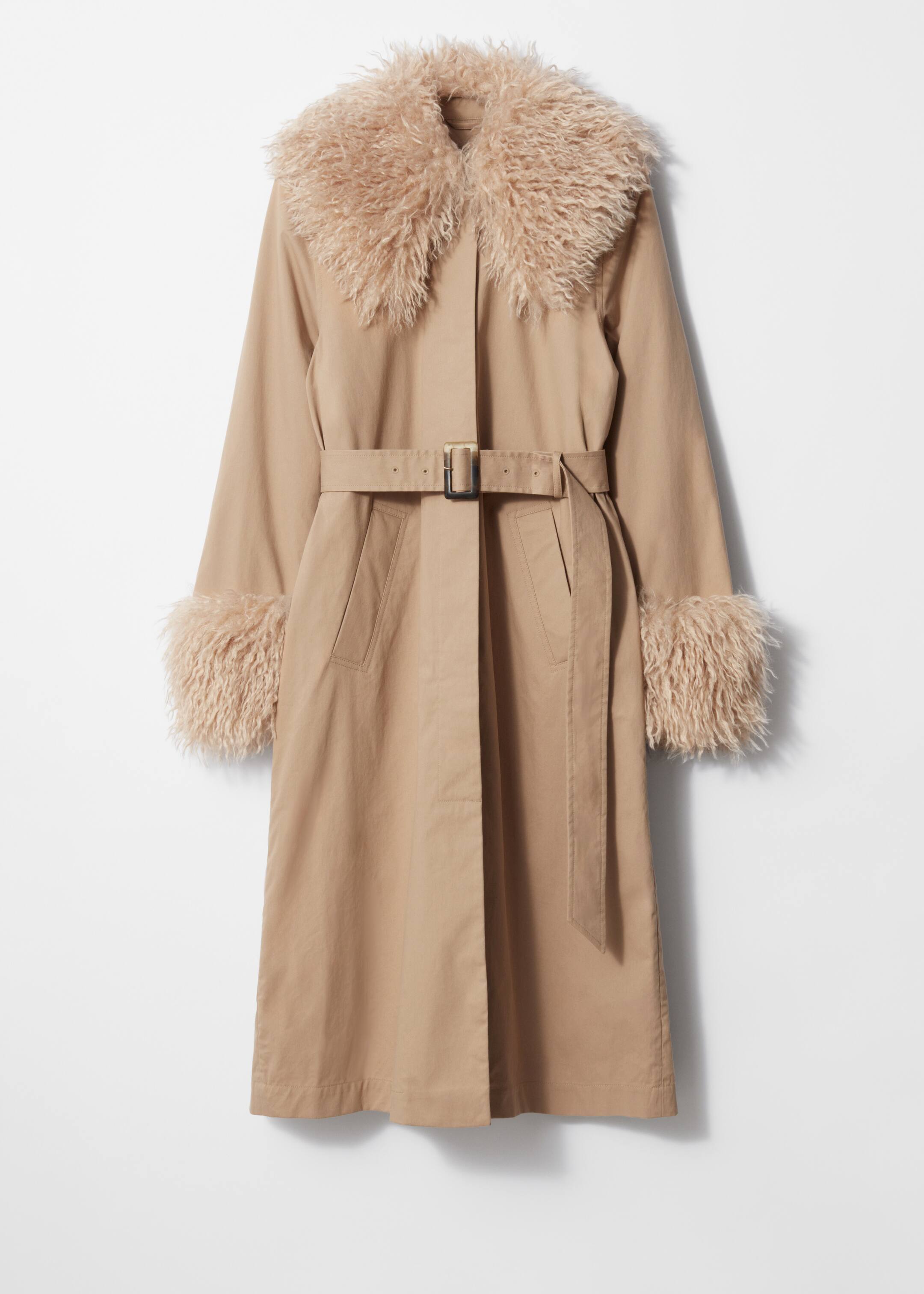 View larger image: Faux Fur Collar Coat - Beige - Ladies | H&M GB 1