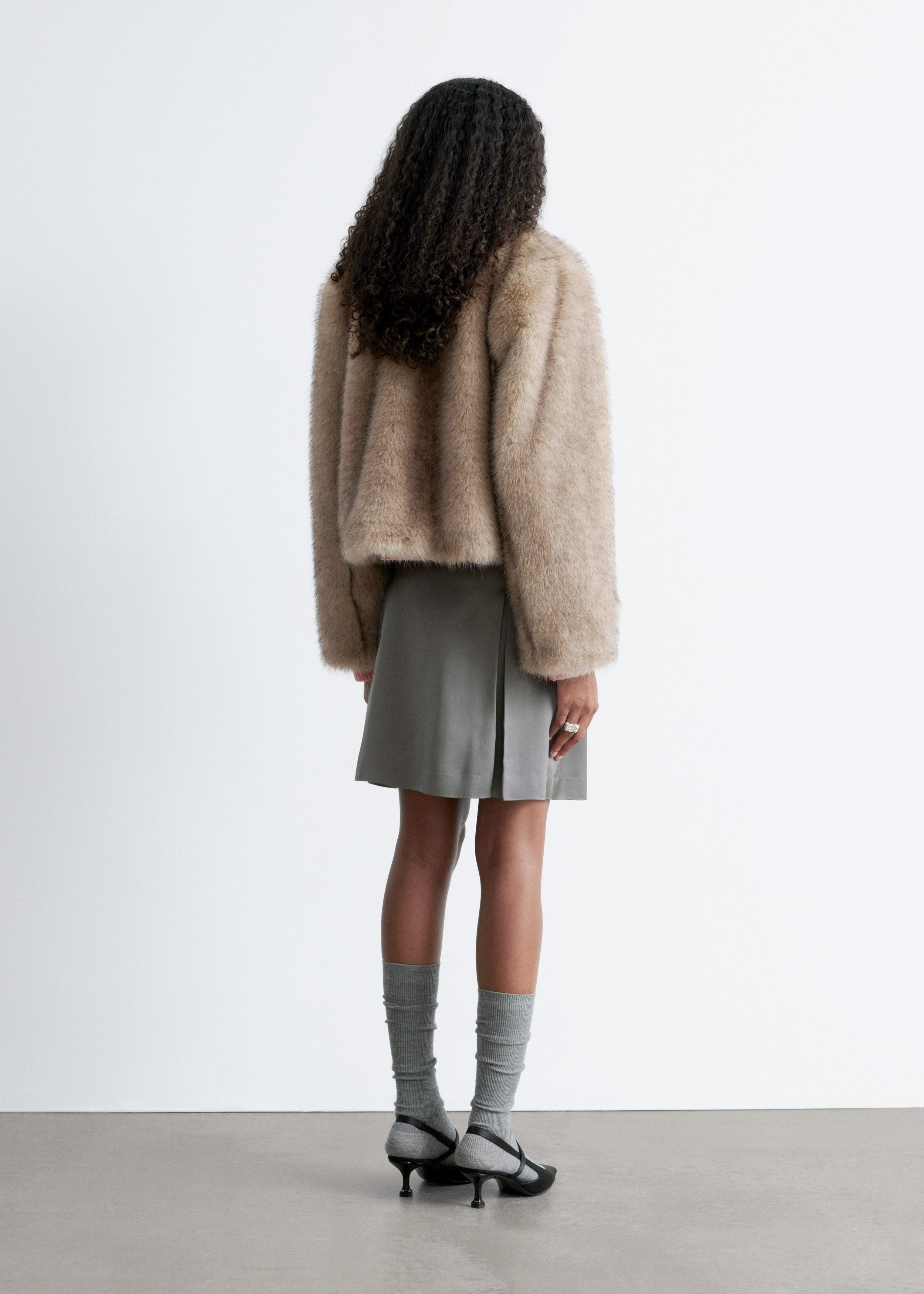 Short Faux Fur Jacket - Mole - Jackets - & Other Stories US