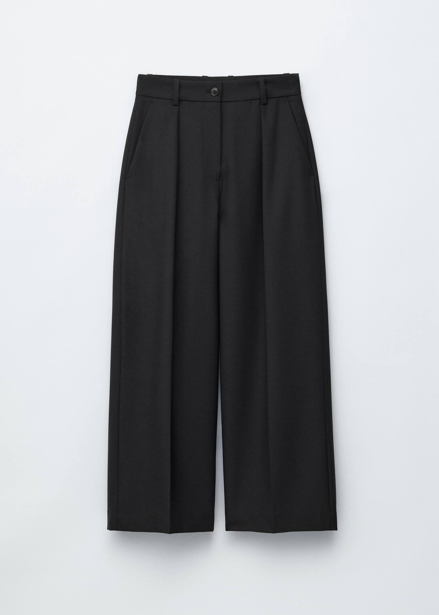 Elegante broek met persvouwen - Zwart/Grijs