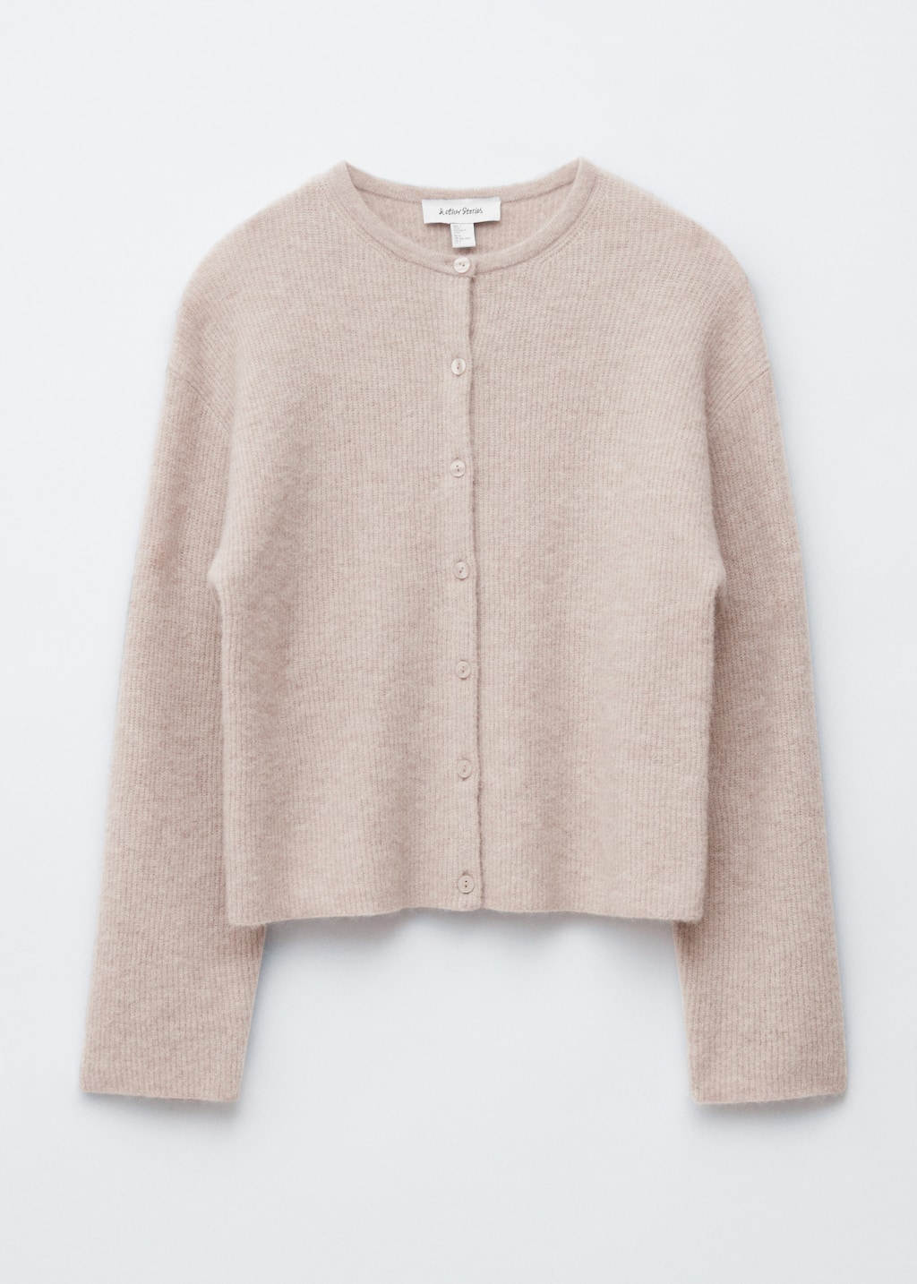 Alpaca-Blend Knitted Cardigan - Grey - Still Life