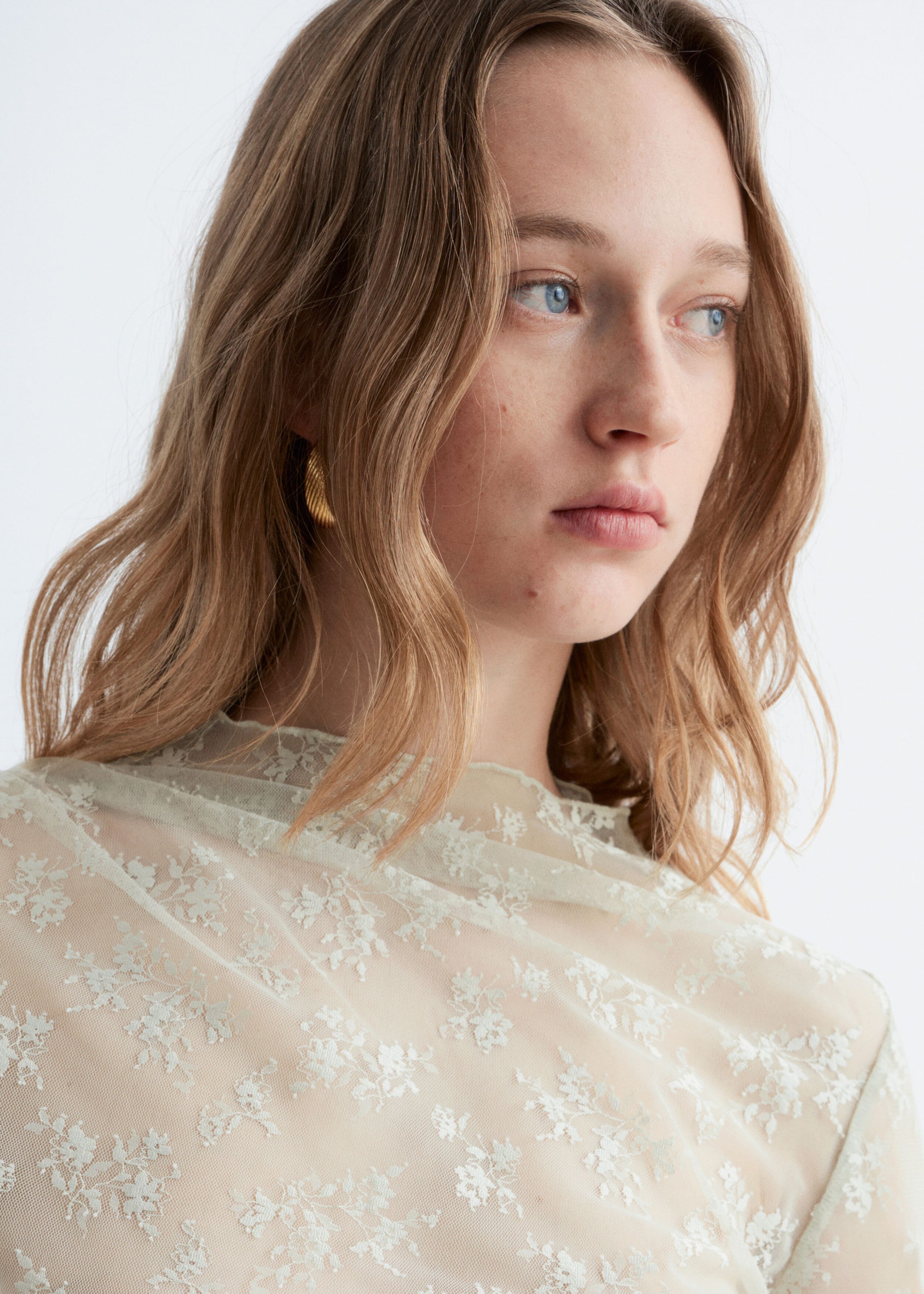 Image of Long-Sleeve Lace Top