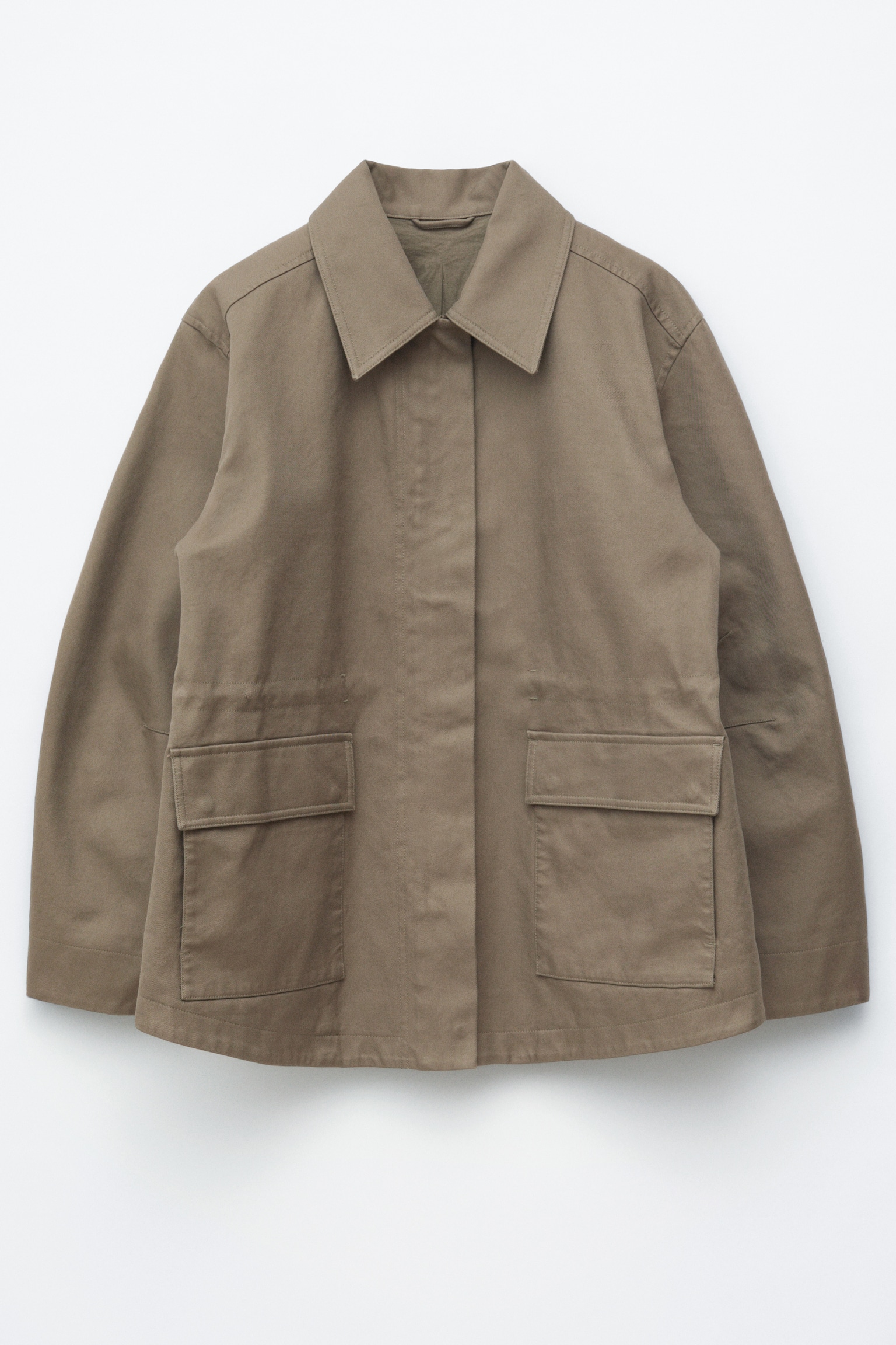 Giacca utility oversize con coulisse - Verde kaki/Marrone scuro/Giallo senape - 3