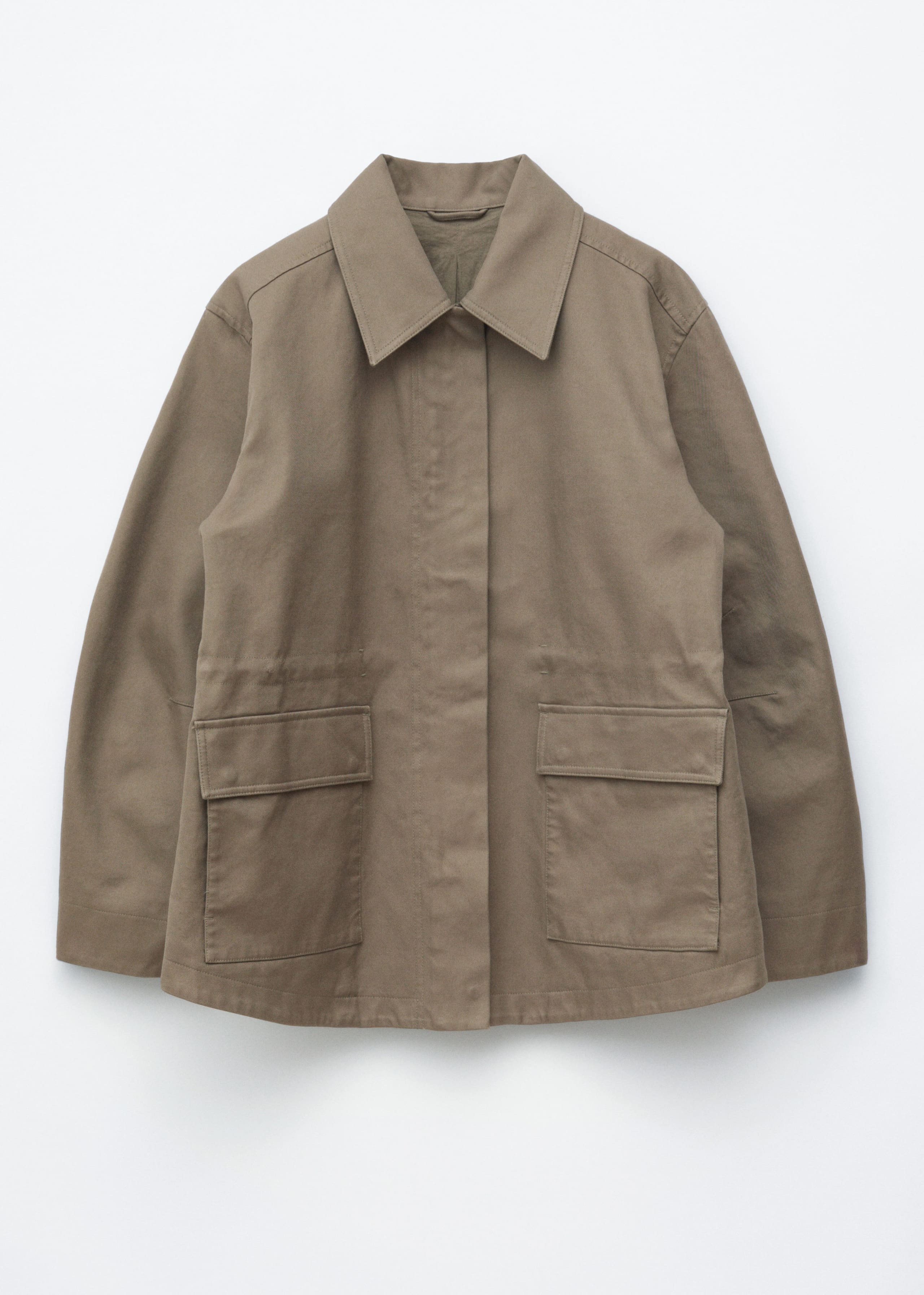 Image of Oversized Drawstring Utility Jacket
