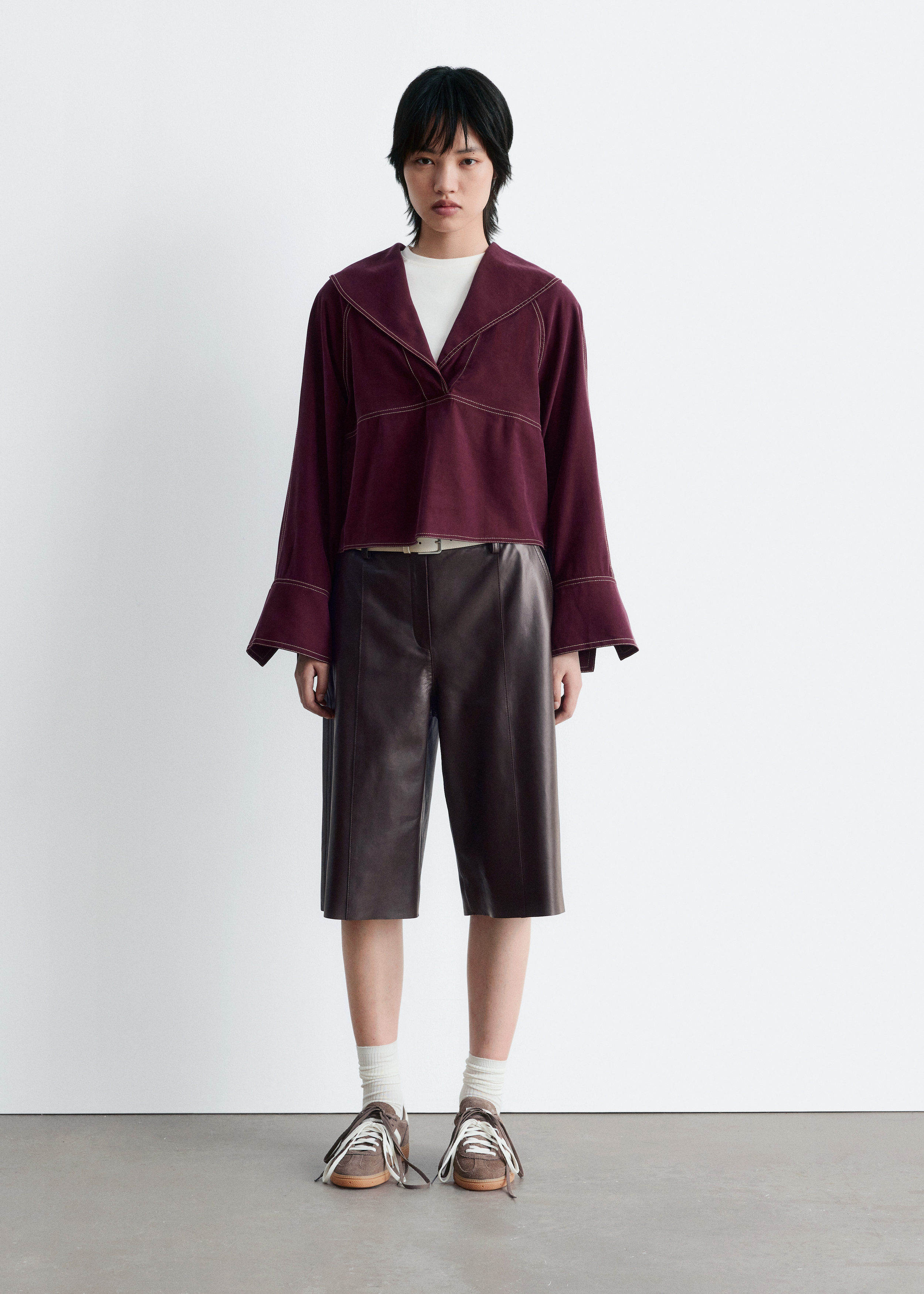 トップス ENFOLD SAILOR COLOR BLOUSE38 SAILOR-COLOR BLOUSE｜38｜BLK｜SHIRTS AND BLOUSES｜|ENFÖLD