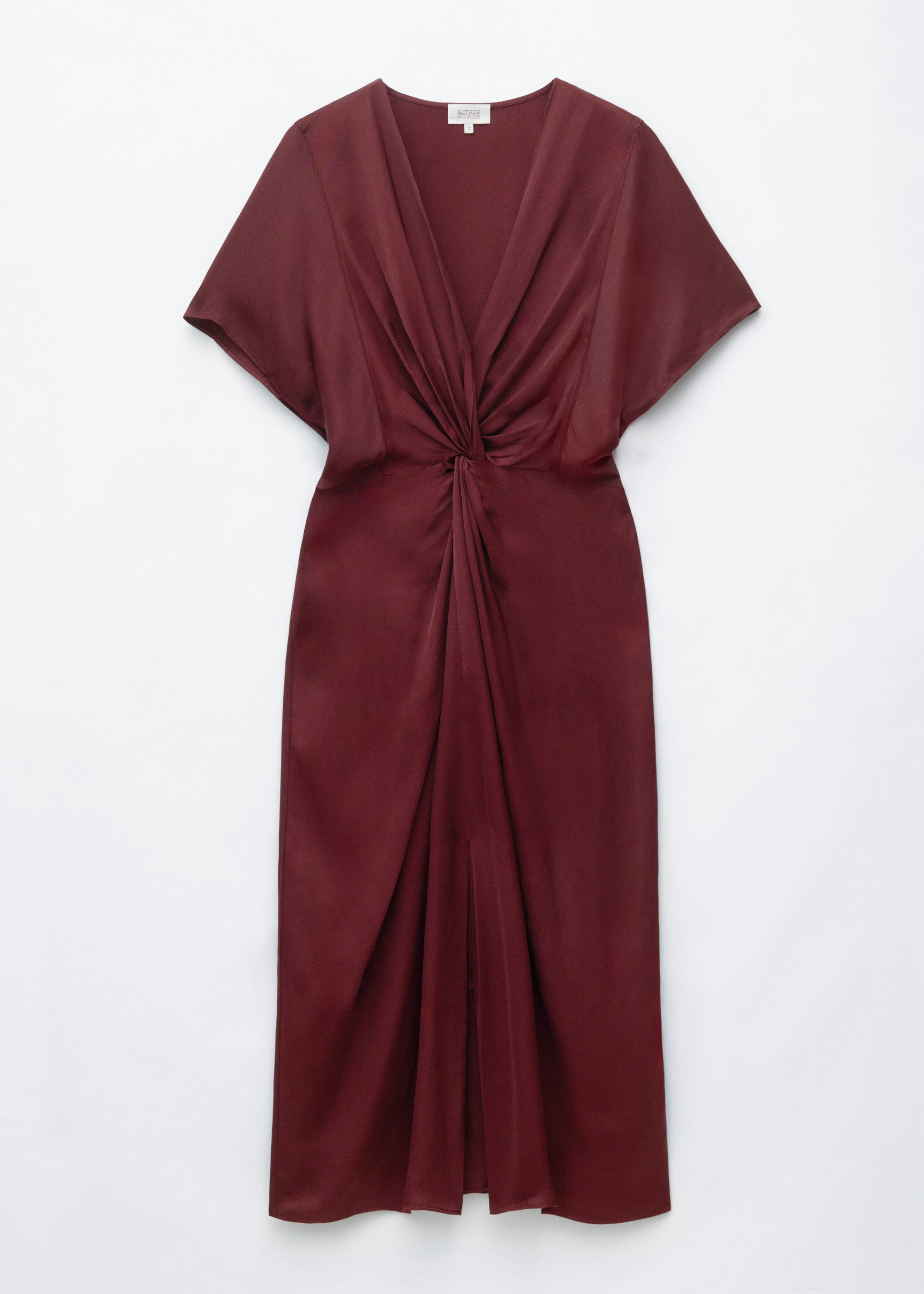 Twist-Waist Midi Dress - Dark Red - Still Life
