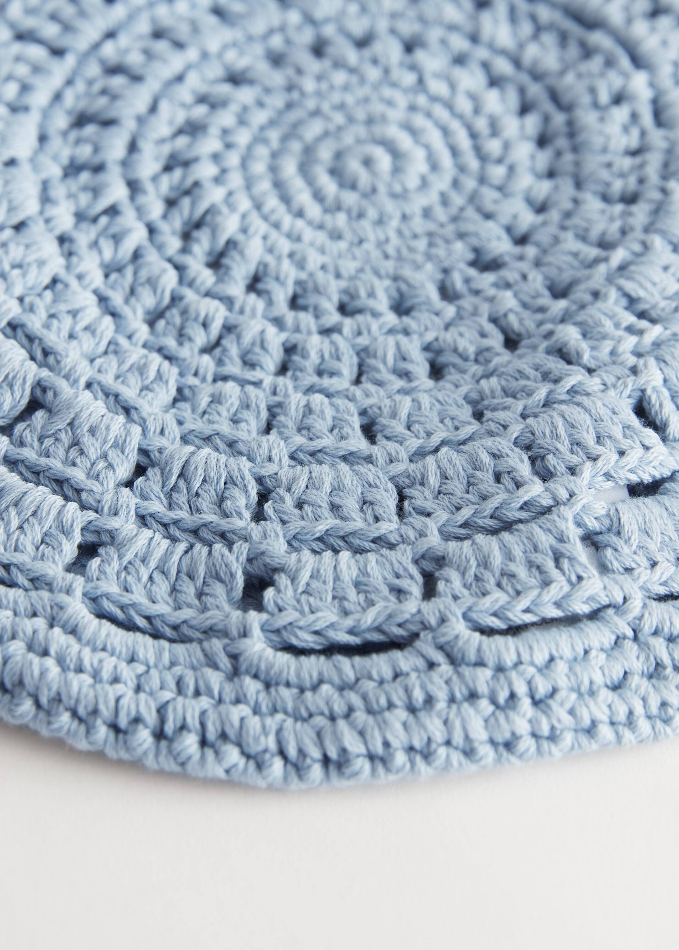 Vis større bilde: Cotton Crocheted Beret - Lyseblå - DAME | H&M NO 2