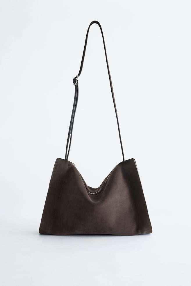 Crossbody Bag - Dunkelbraun/Grau - 1