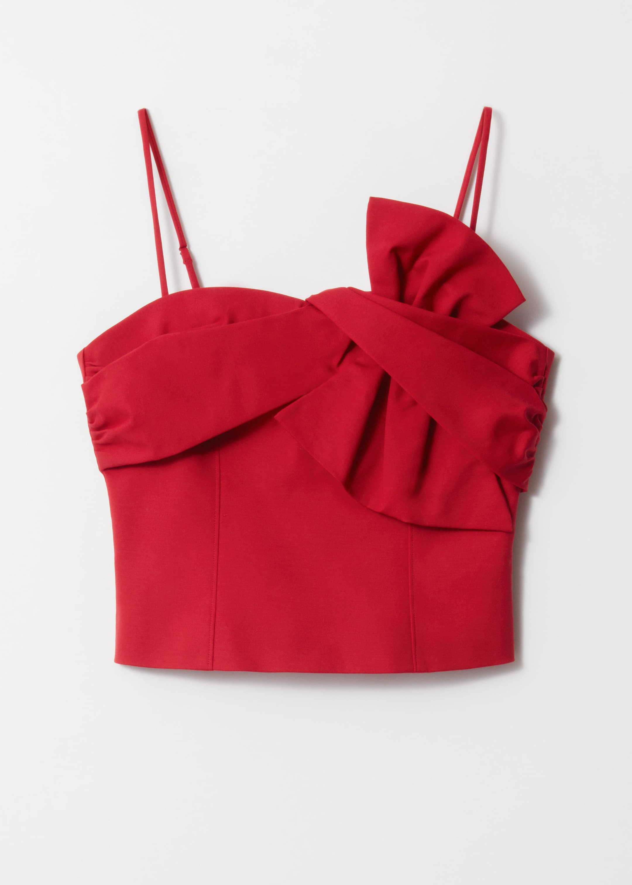 Se større billede: Croptop med sløjfe - Rød - DAME | H&M DK 1