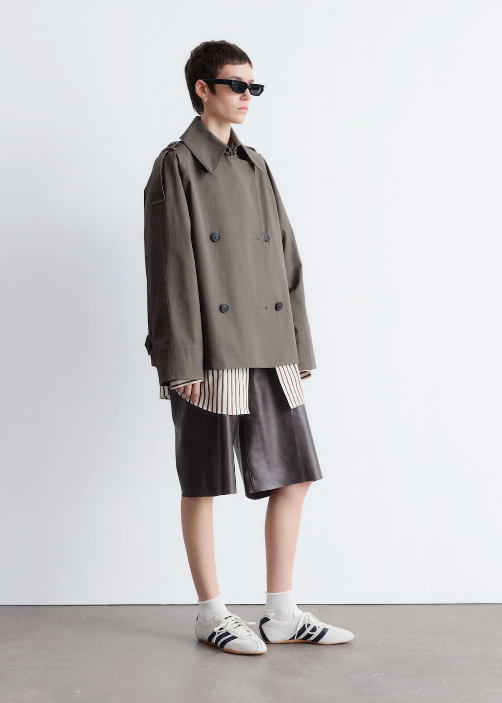 Image of Double-Breasted Trench Jacket
