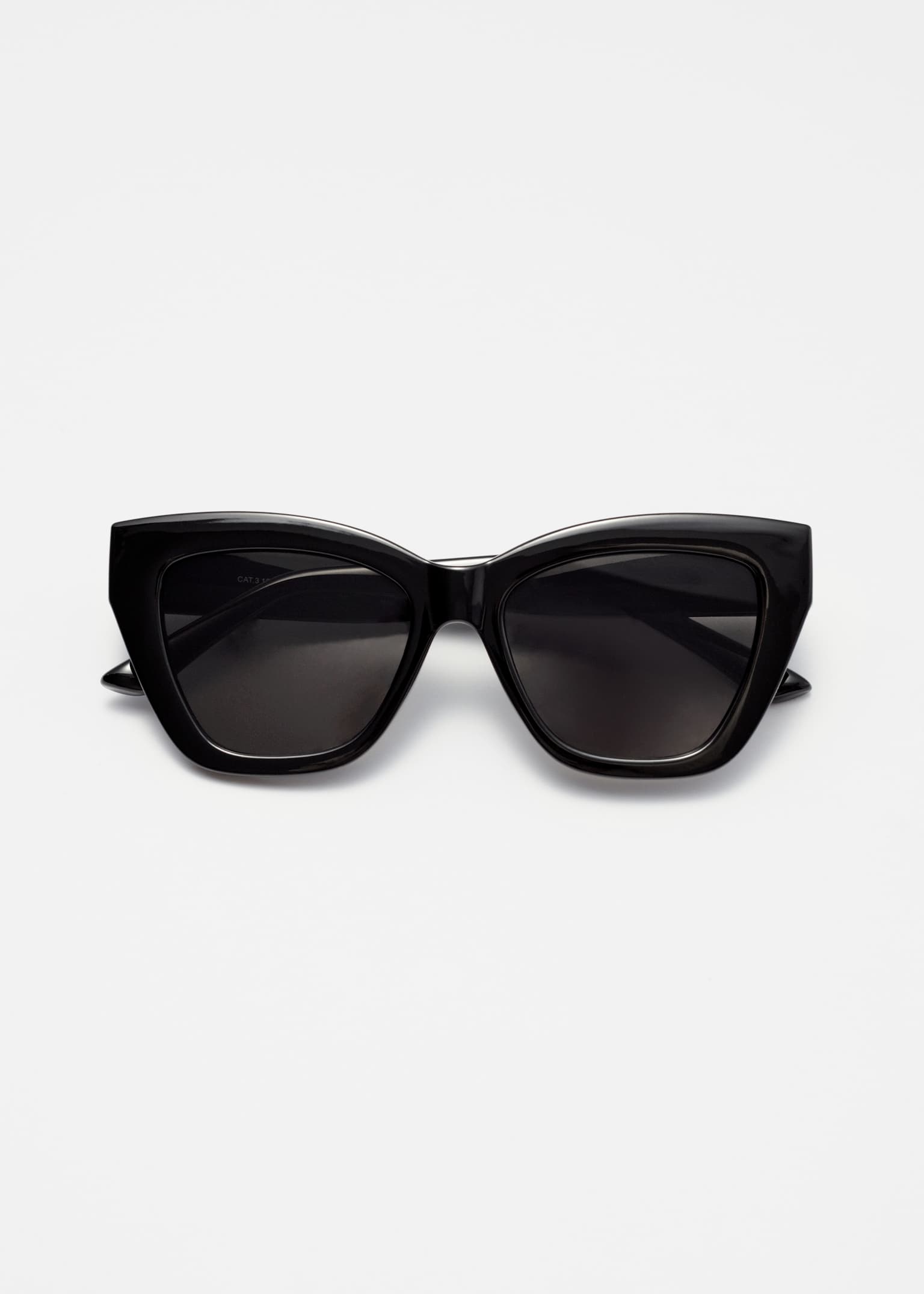 Lunettes de soleil œil de chat - Noir/Marron Clair - 1