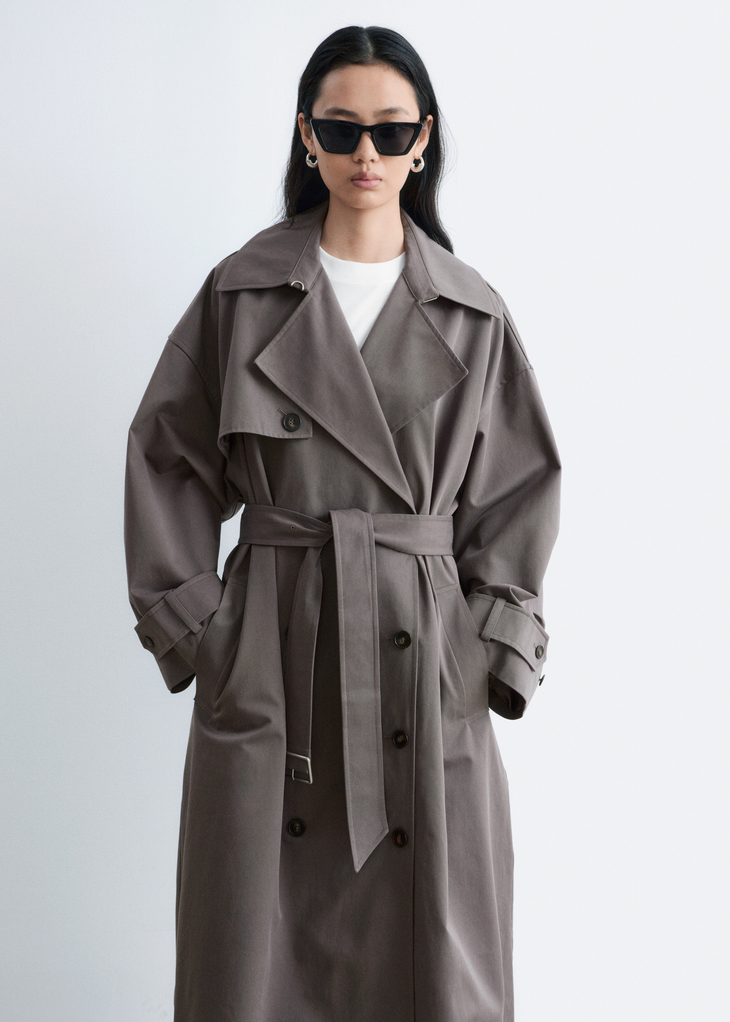 Oversized Double-Breasted Trench Coat - Beige - & Other Stories US