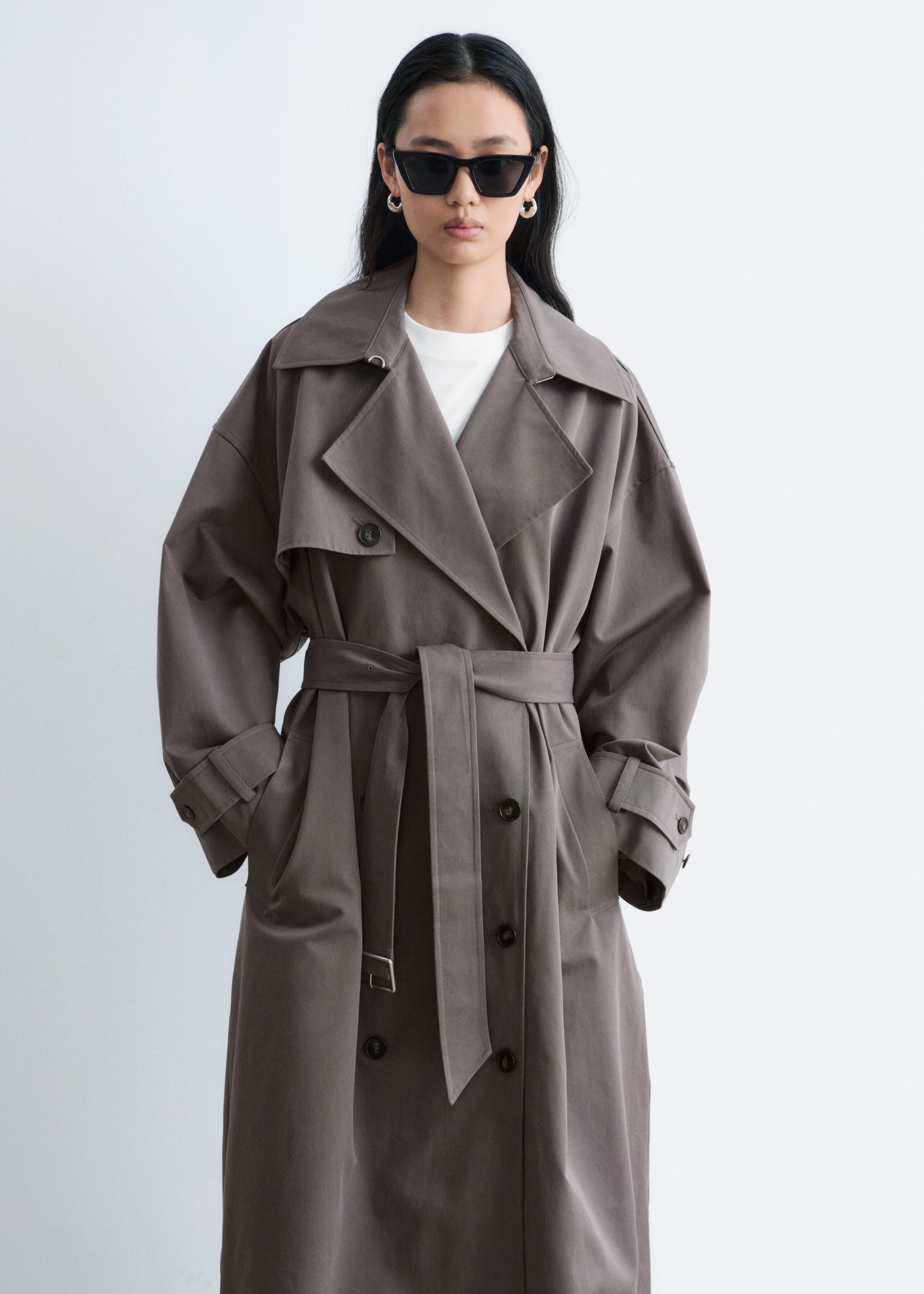 Image of Double-Breasted Trench Coat